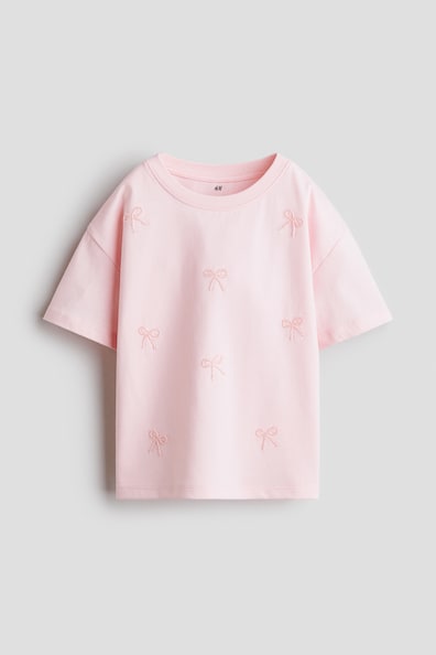 アップリケコットンTシャツ