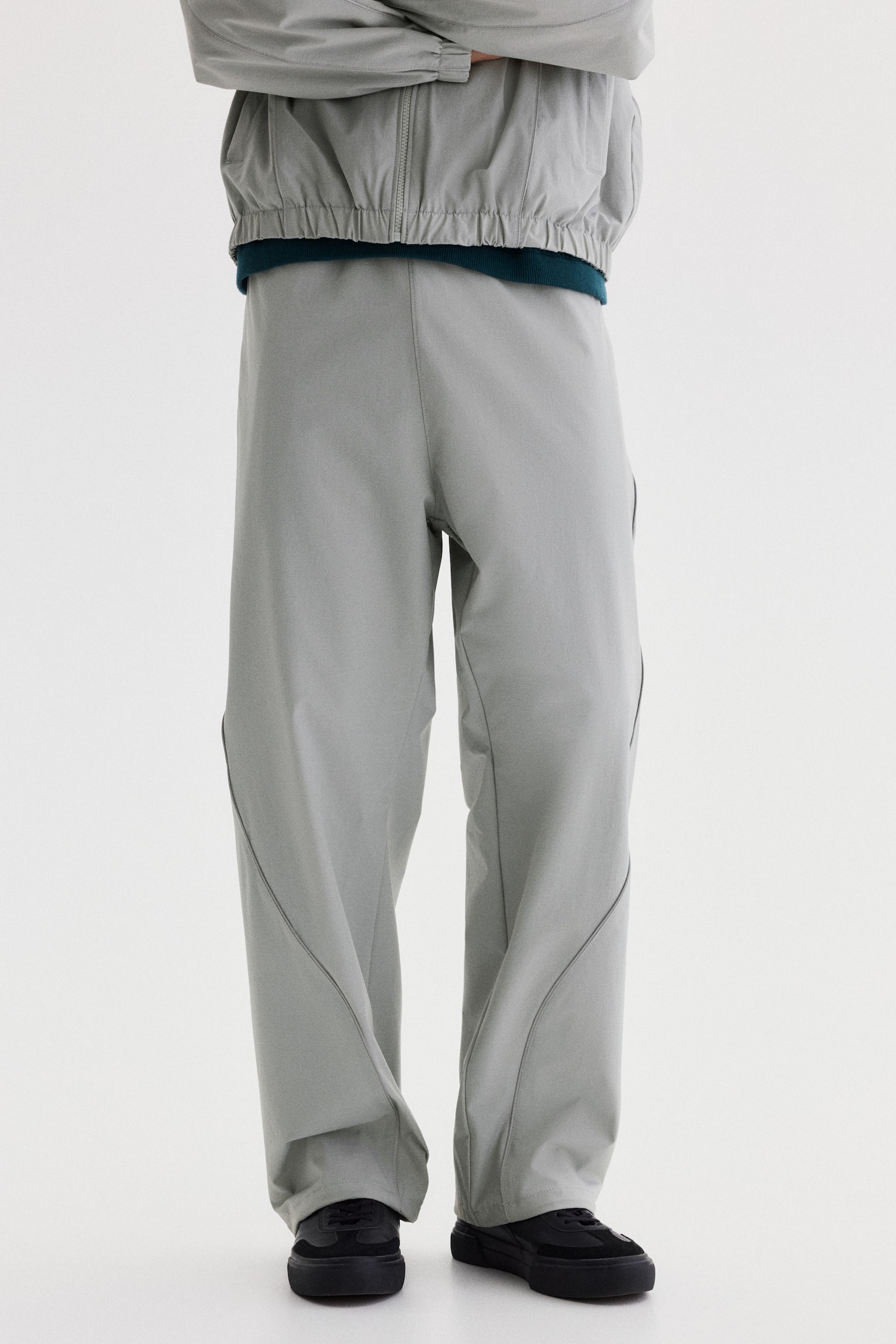 Relaxed Fit Track pants - Light grey/Black - 6
