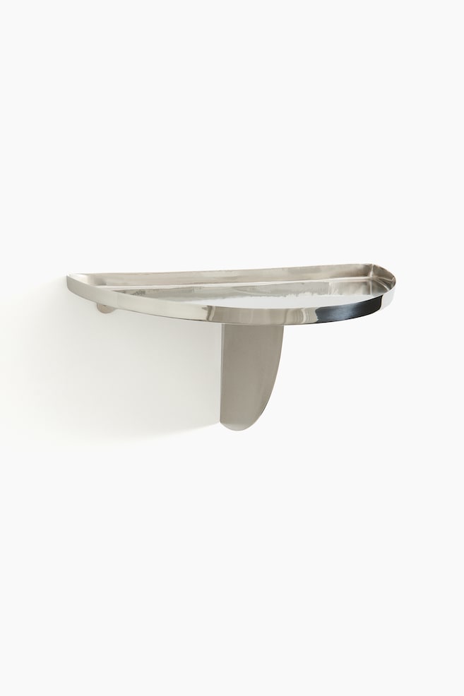 Metal wall shelf - Silver-coloured - 1