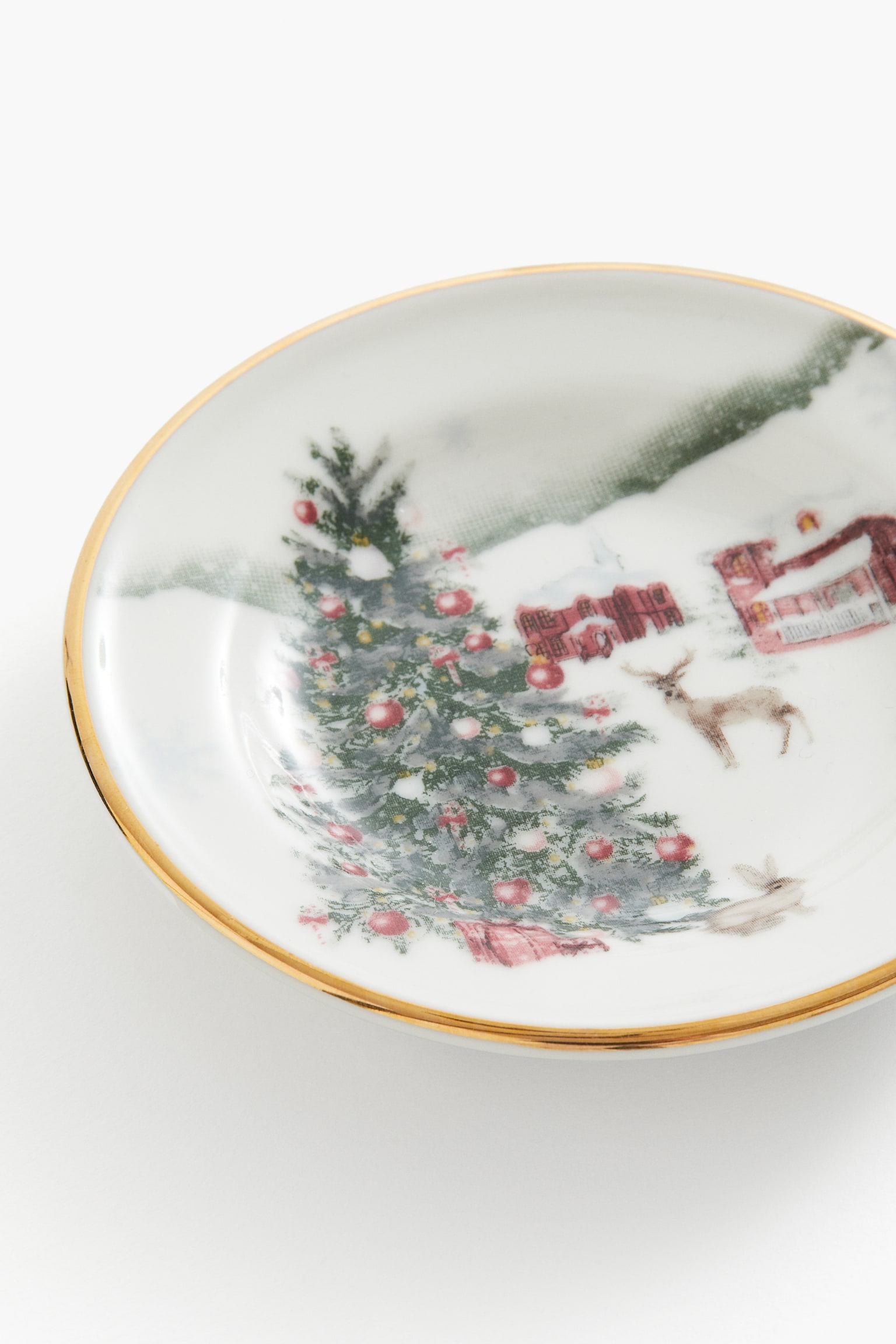 Small porcelain dish - White/Christmas - 3