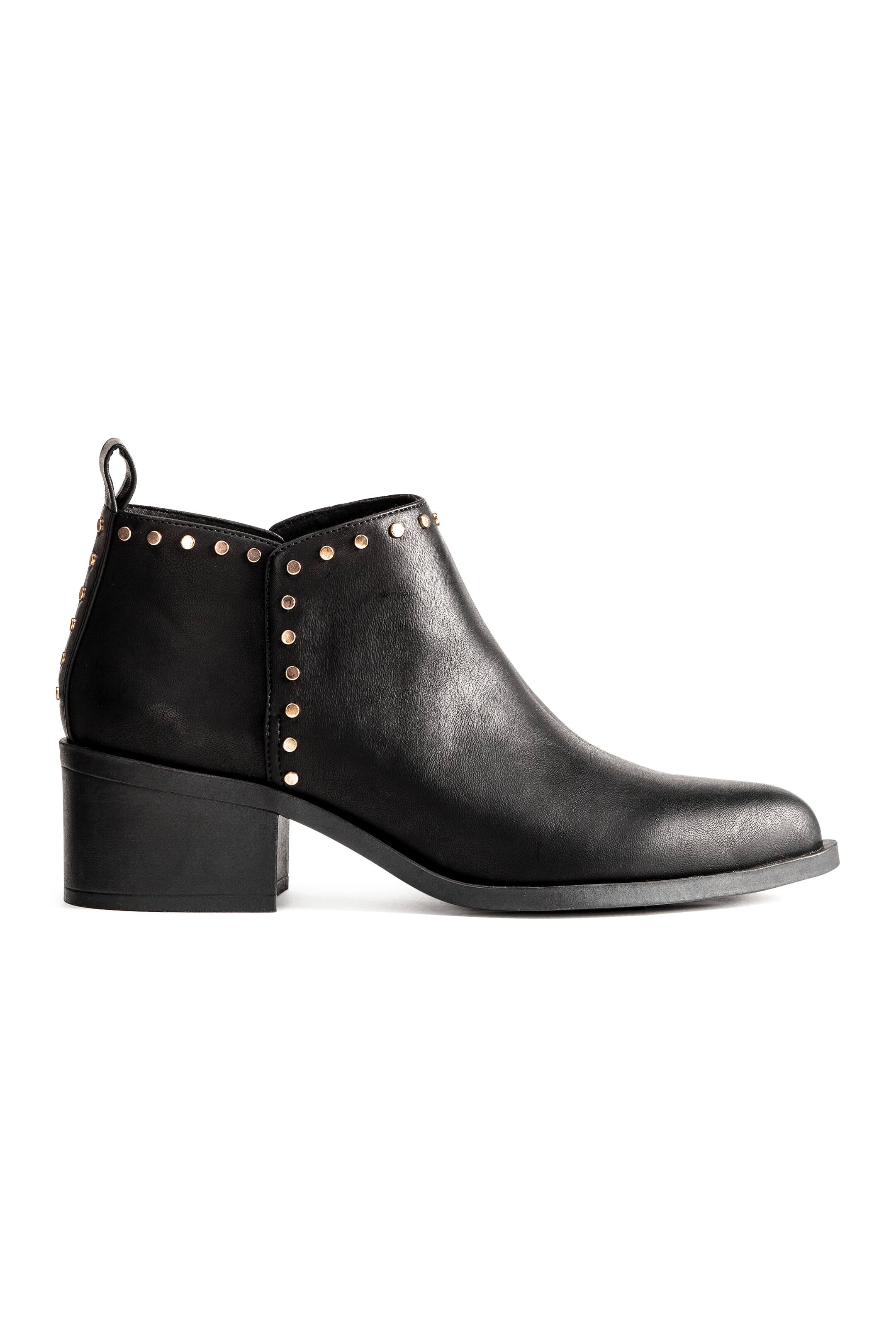 Ver imagen más grande: Botines con tachuelas - Negro - MUJER | H&M ES 1