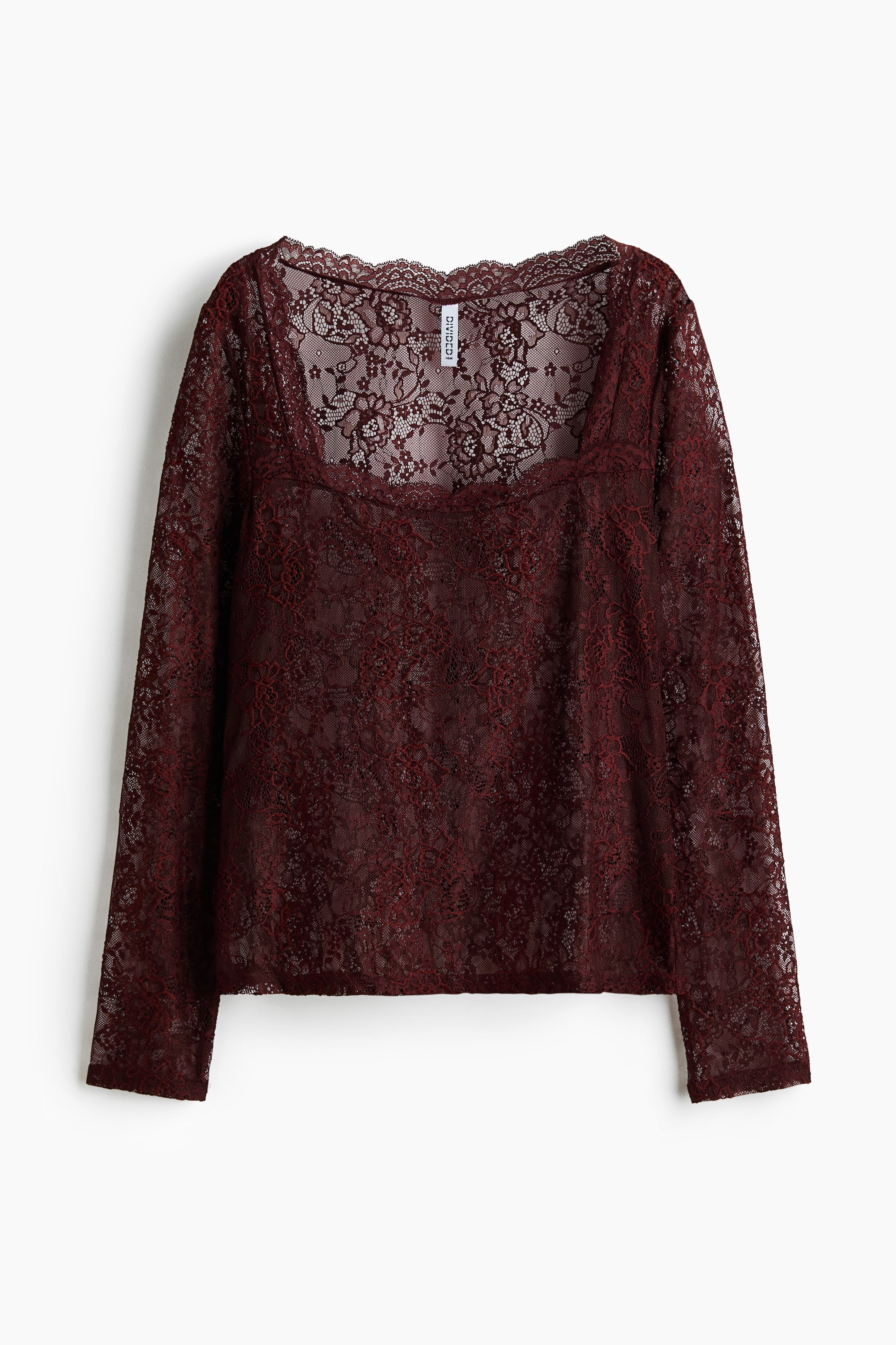 Long-Sleeved Lace Top