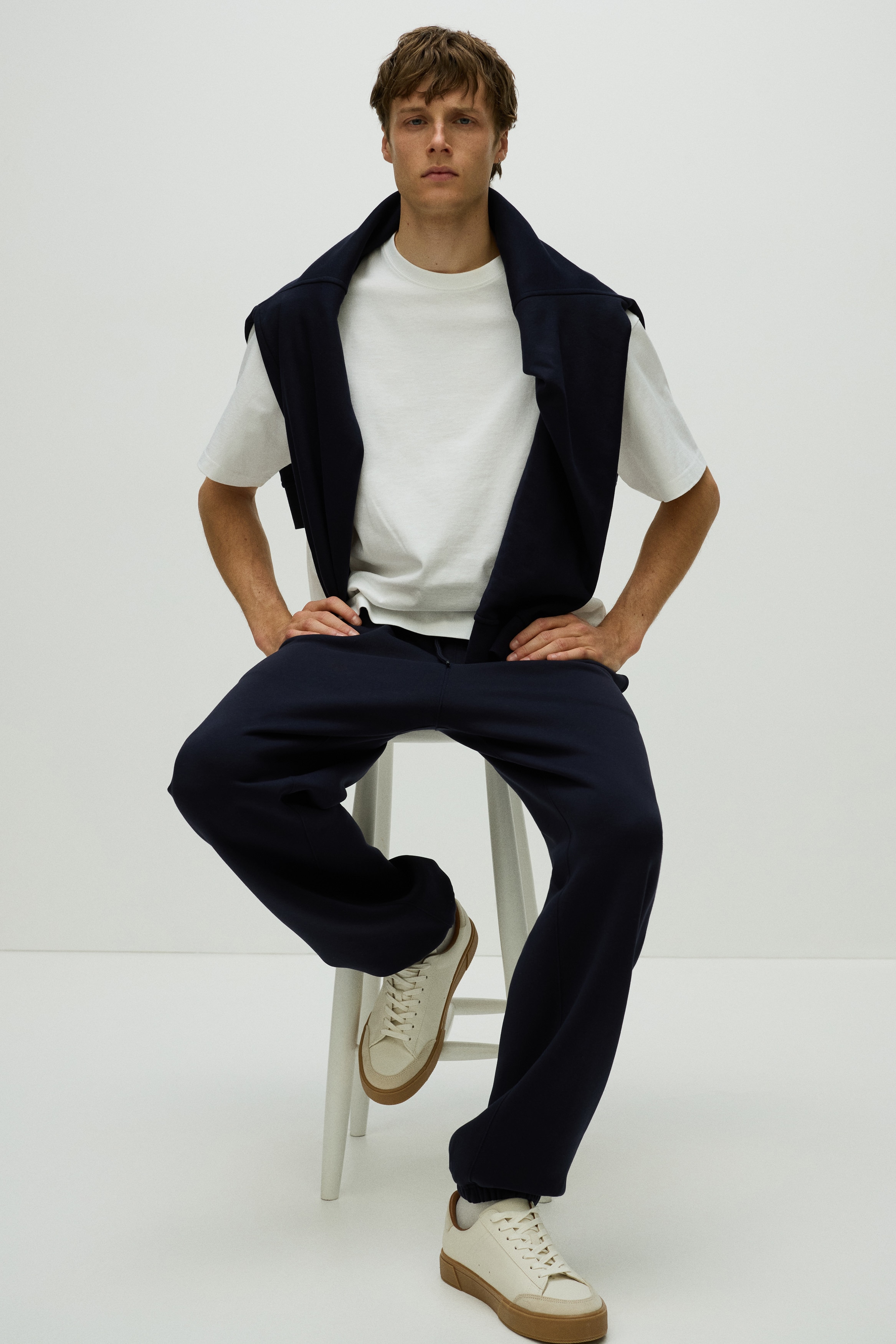 リラックスフィットパンツ - ダークブルー - Men | H&M JP