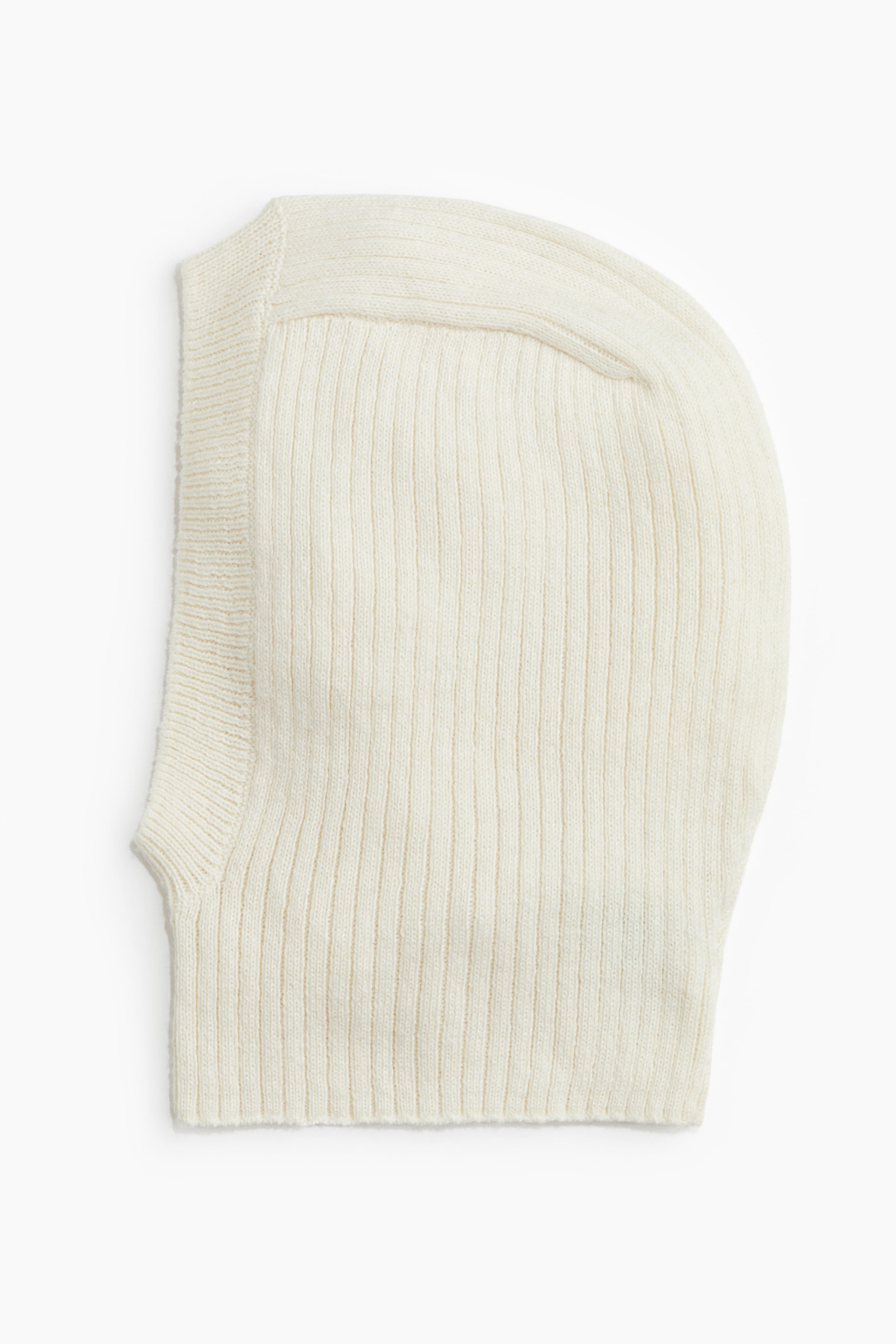 Grotere afbeelding bekijken: Rib-knit balaclava - Roomwit - DAMES | H&M BE 1