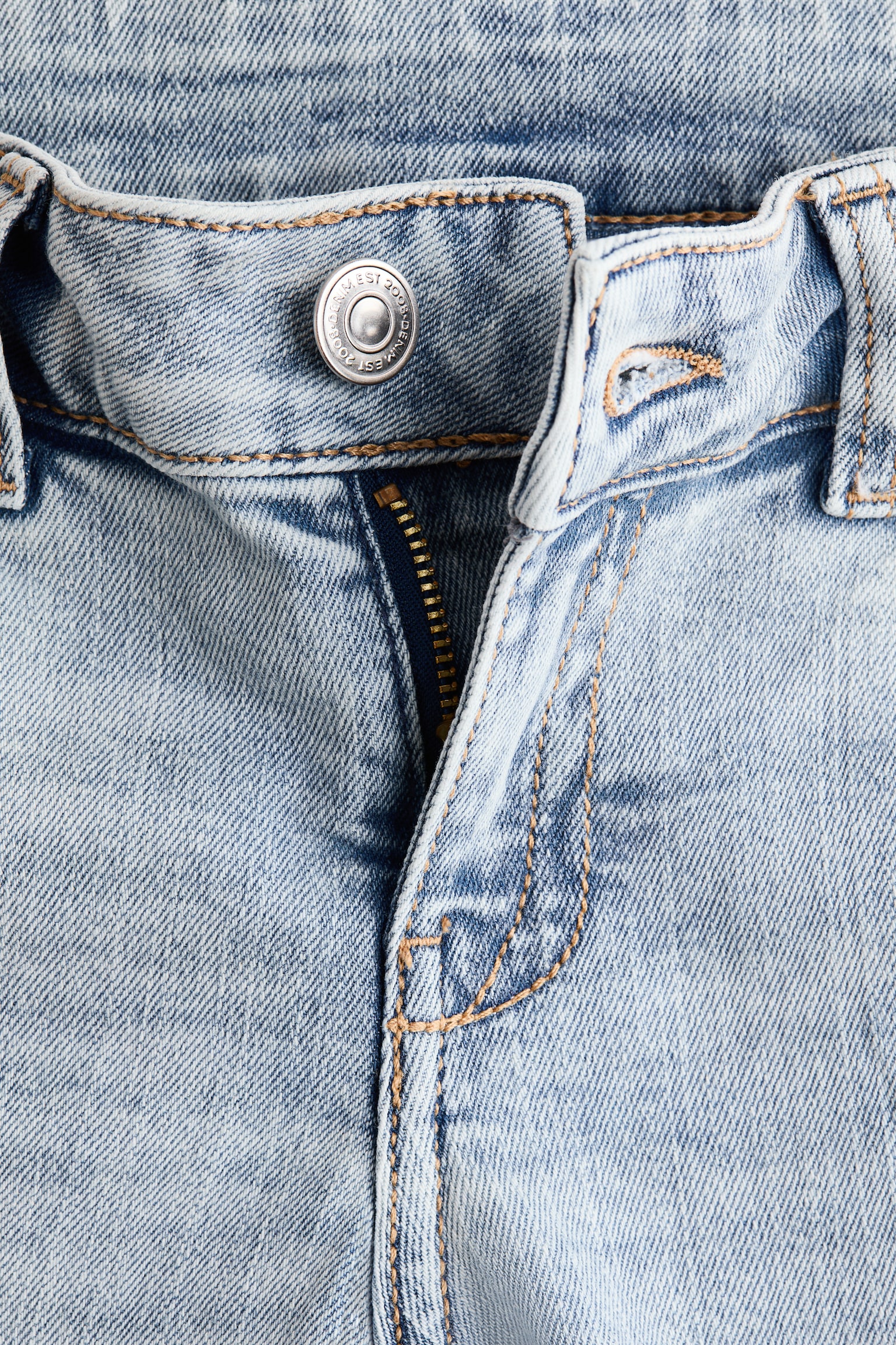 Flared Low Waist Jeans - Helles Denimblau/Denimblau/Weiß - 6