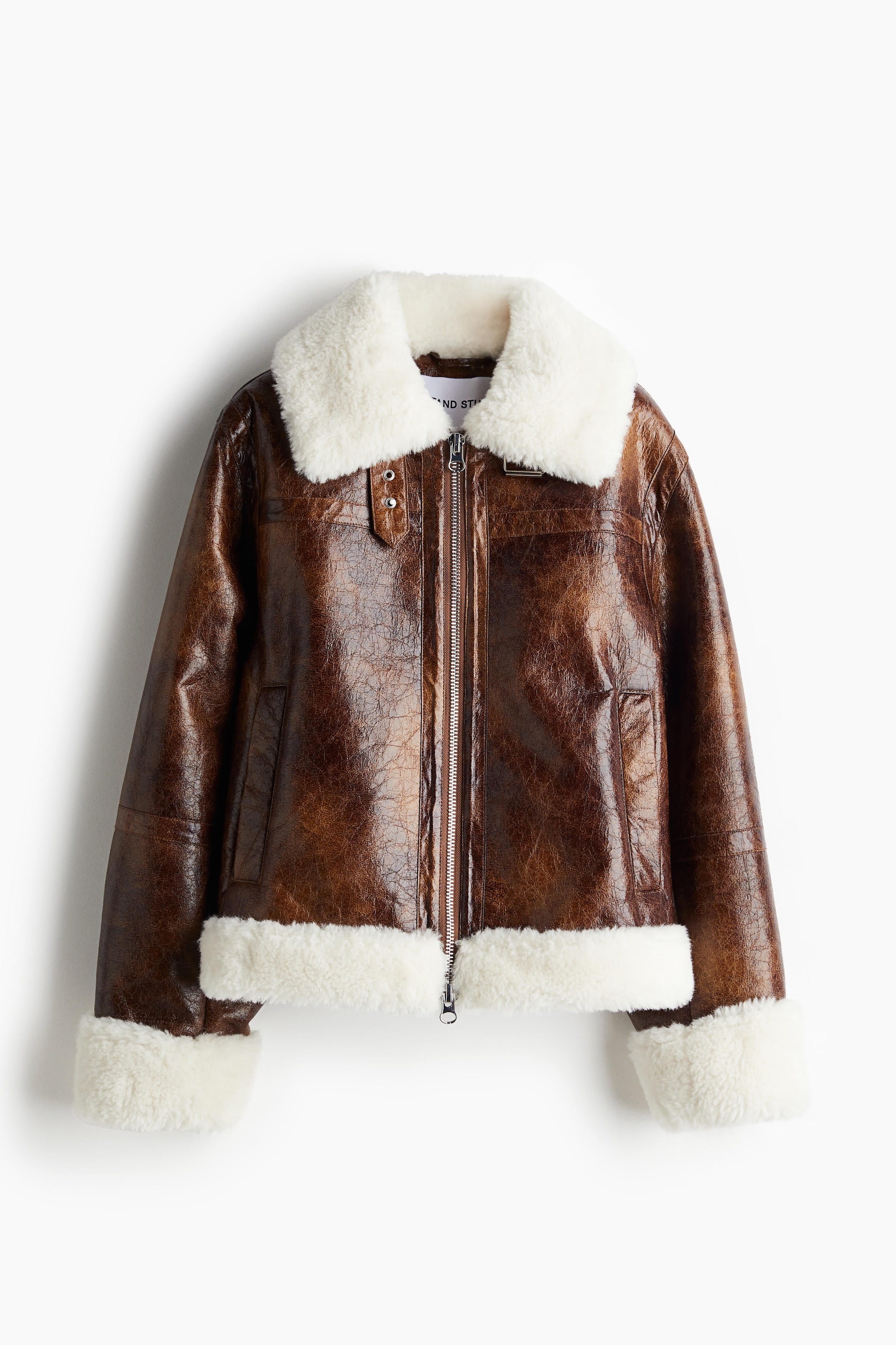 Dames - Bruin/gebroken Wit Lorelle Jacket - Size: 36  - H&M