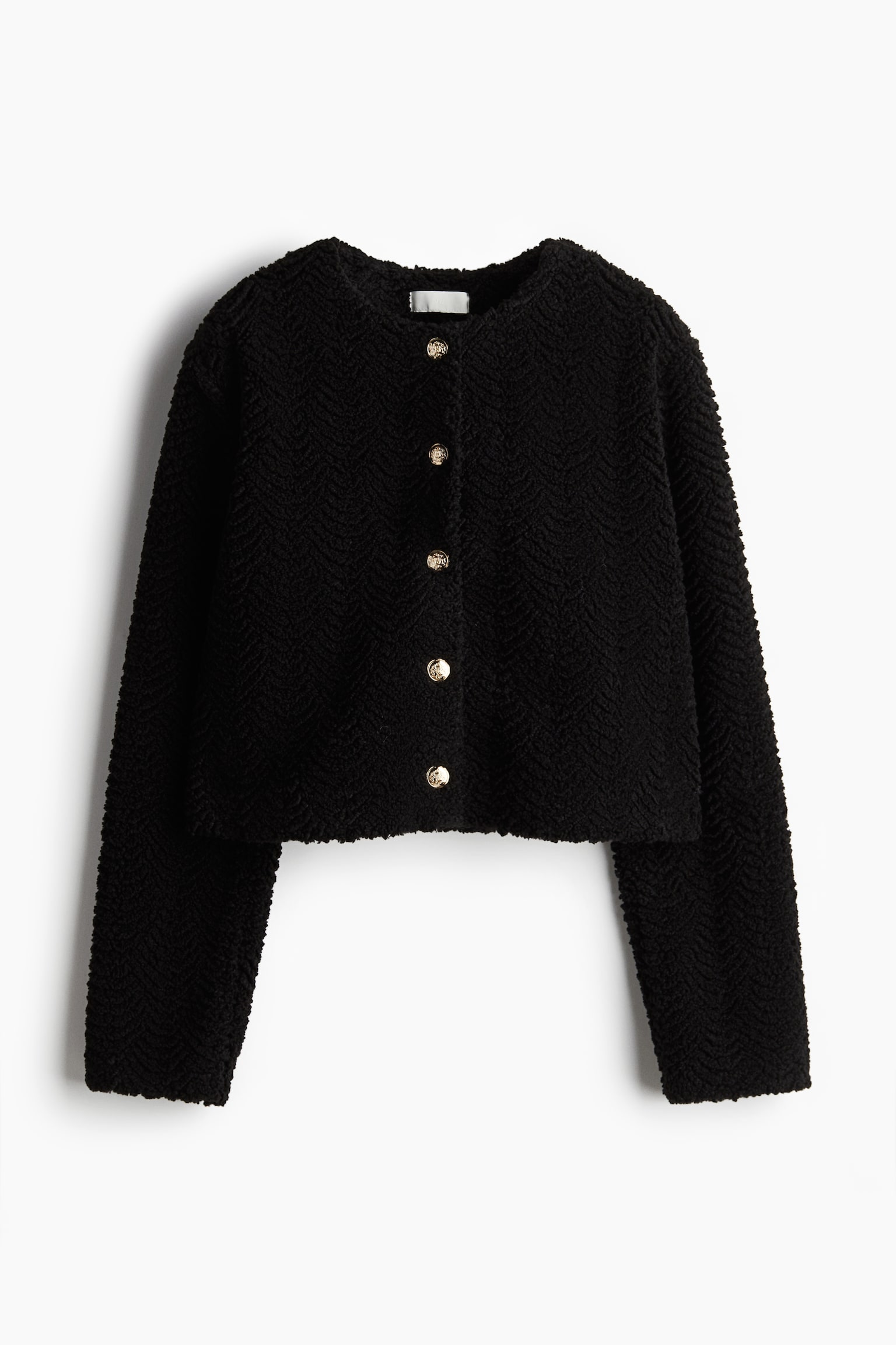 Teddy cardigan - Black/Cream/Beige - 2