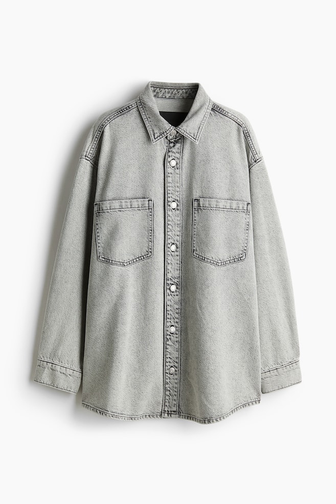 Feather Soft Denim shirt - Light grey/Pale denim blue - 1