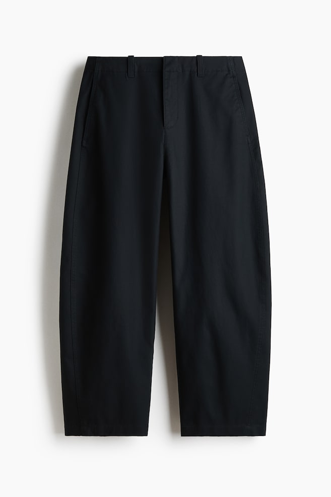 Loose Fit Barrel Chino - Schwarz/Hellbeige - 1