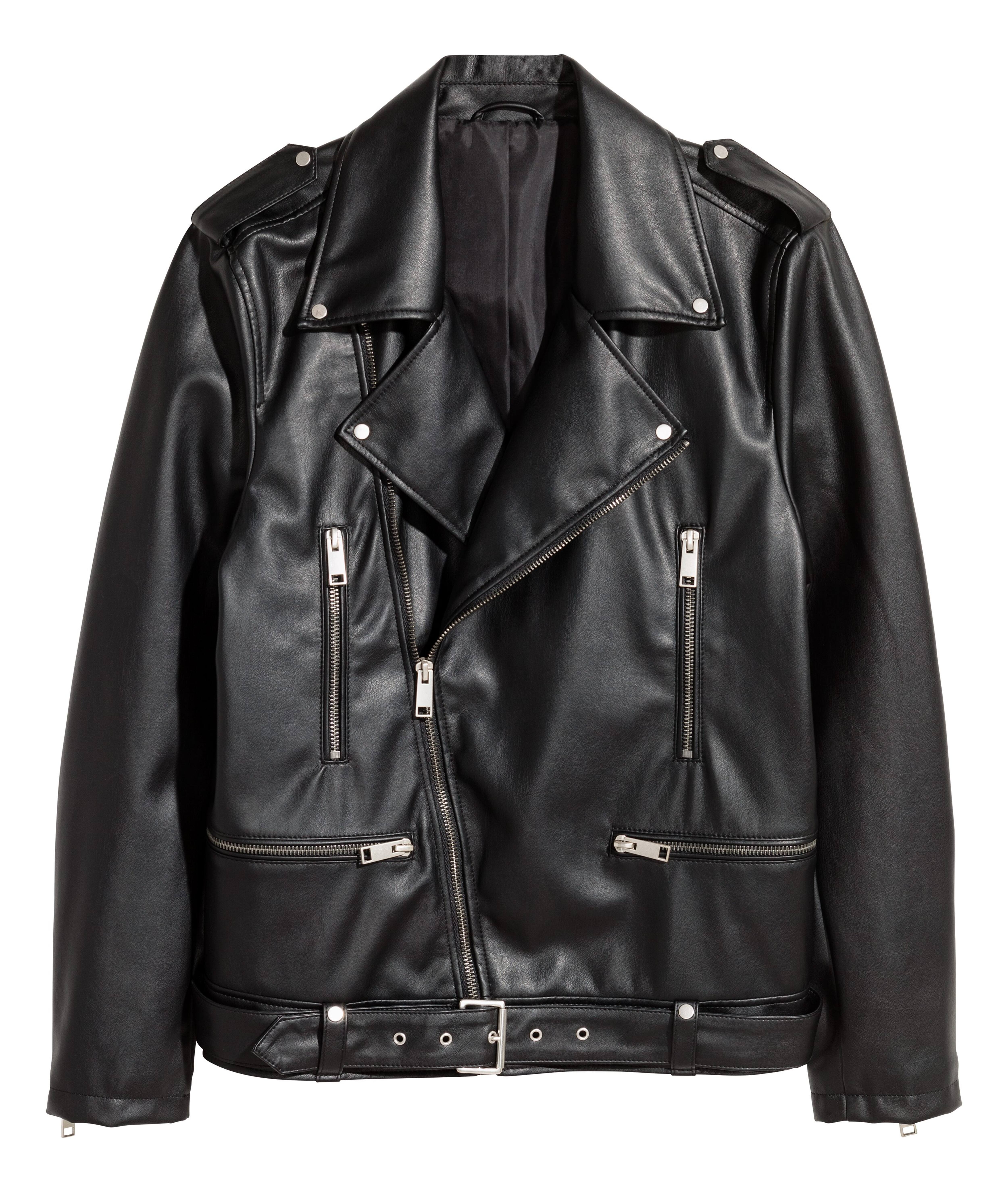 H&M men’s leather popular biker jacket