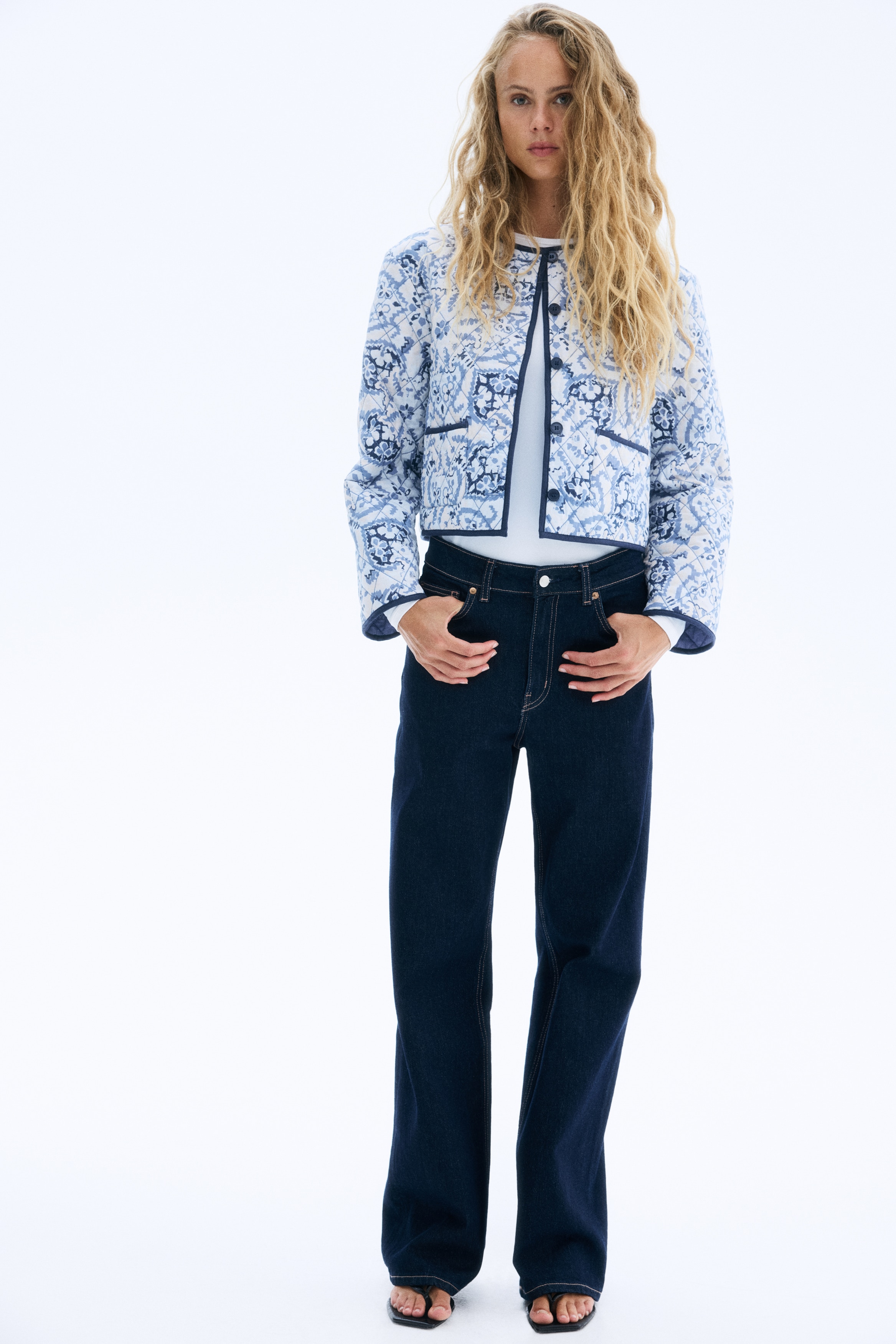 Quilted poplin jacket