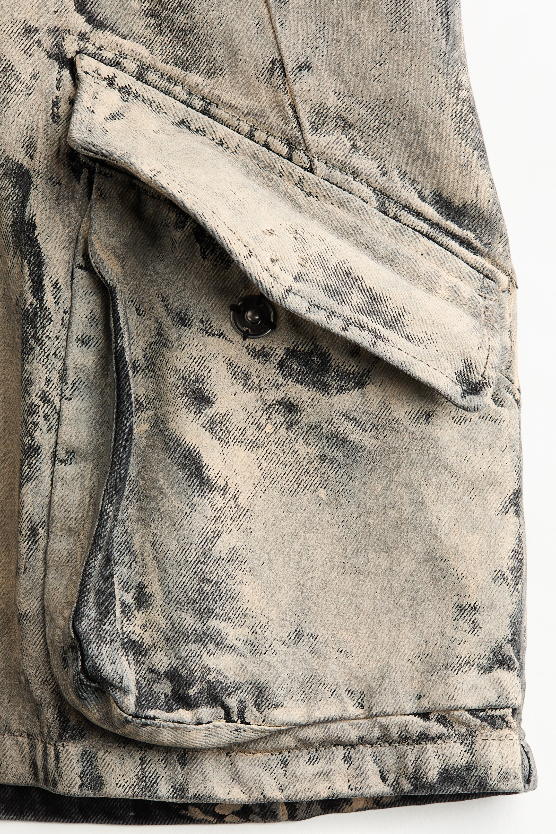 Veste en denim à effet peint