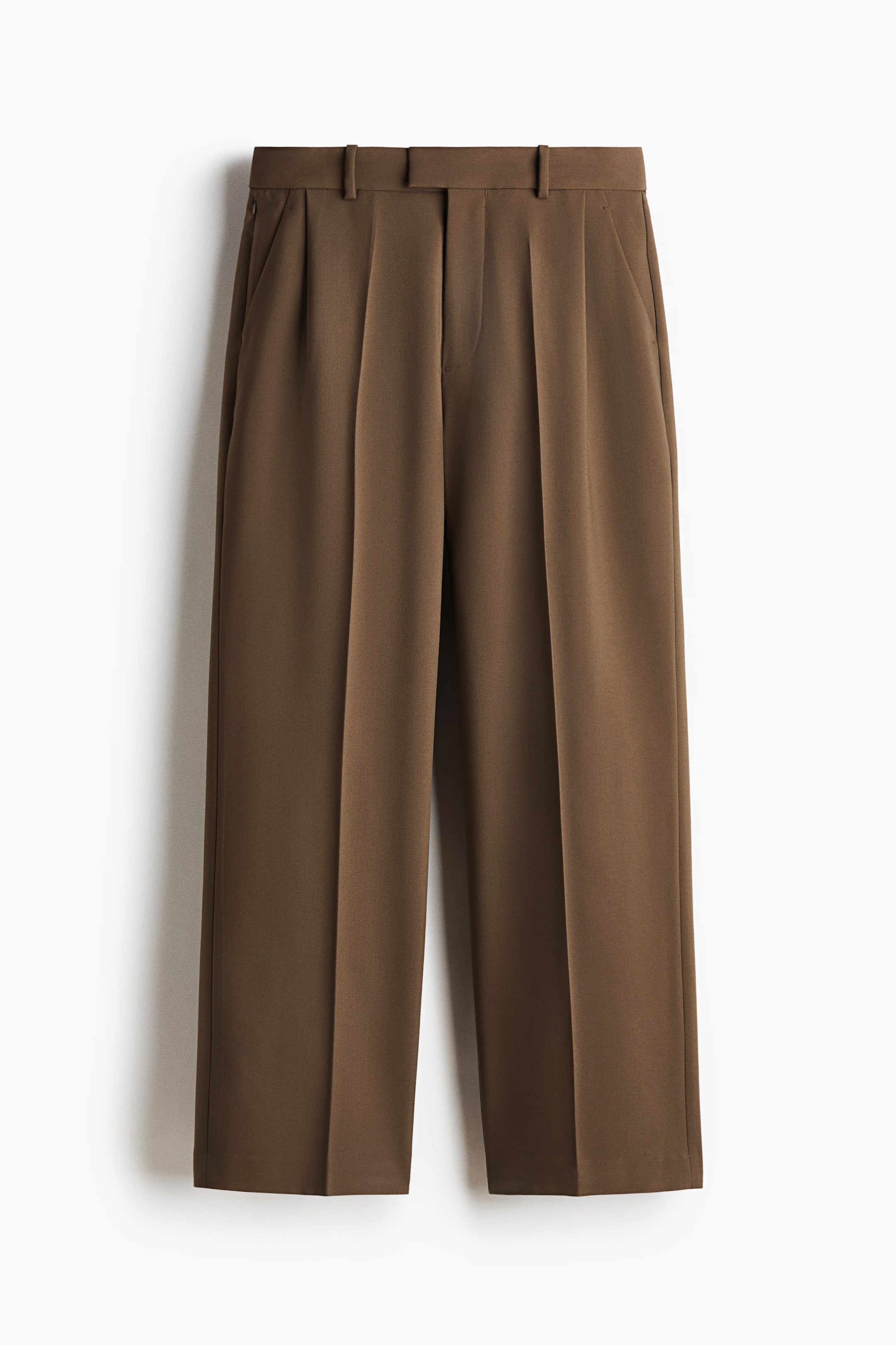 View larger image: Four-way stretch Wide Tailored trousers - Light brown - Men | H&M SG 1