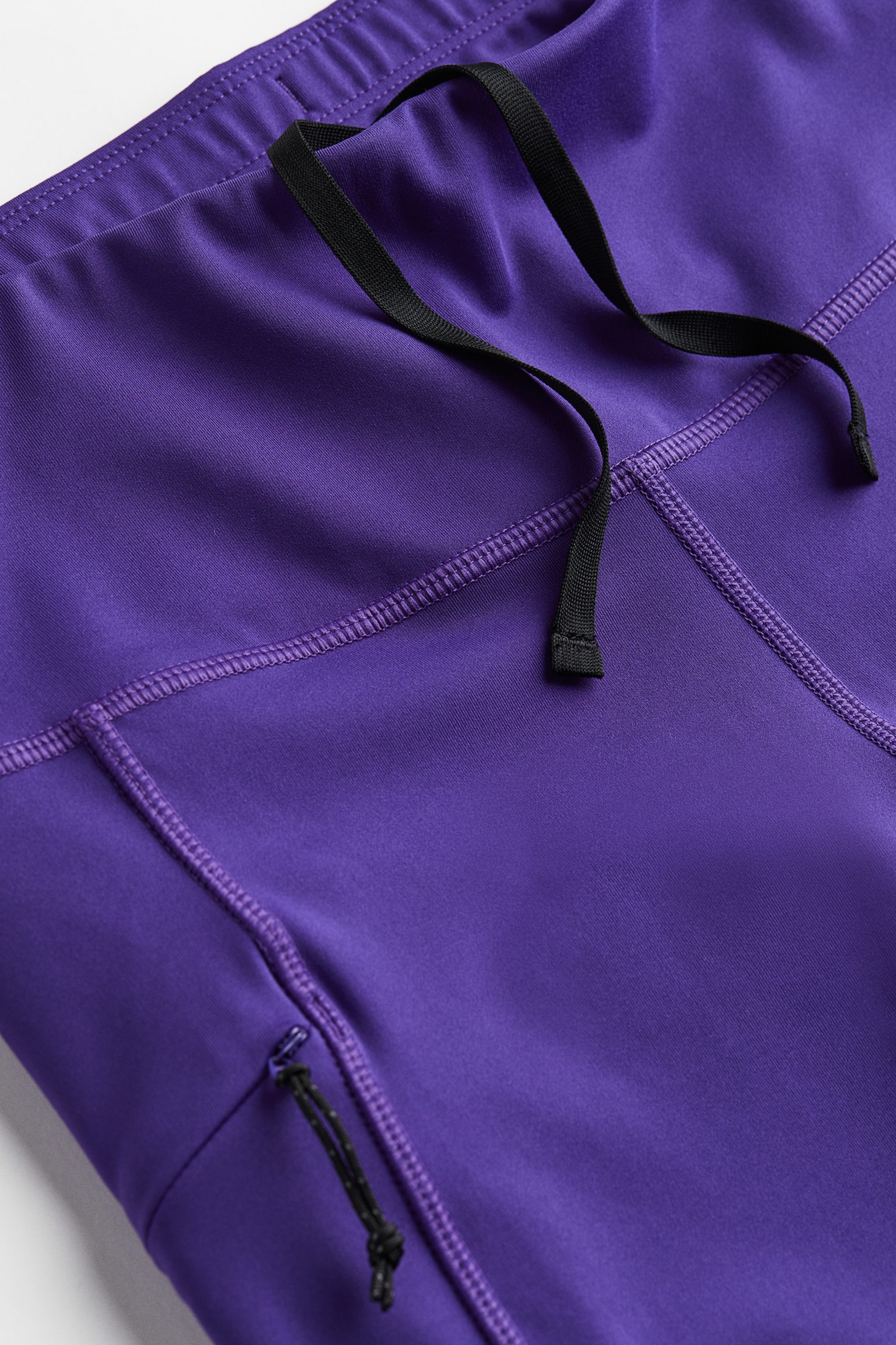 Pocket Detail Running Leggings In DryMove™ - Bright purple/Black - 2