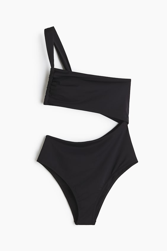 Женские купальники H&M One-Shoulder Cutout Swimsuit