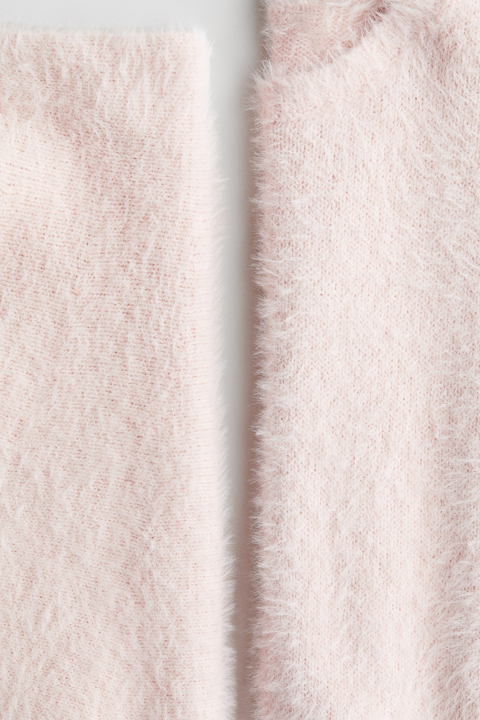 Детские комплекты H&M 2-Piece Fluffy-Knit Set, цвет: Пудрово-розовый — фото 2