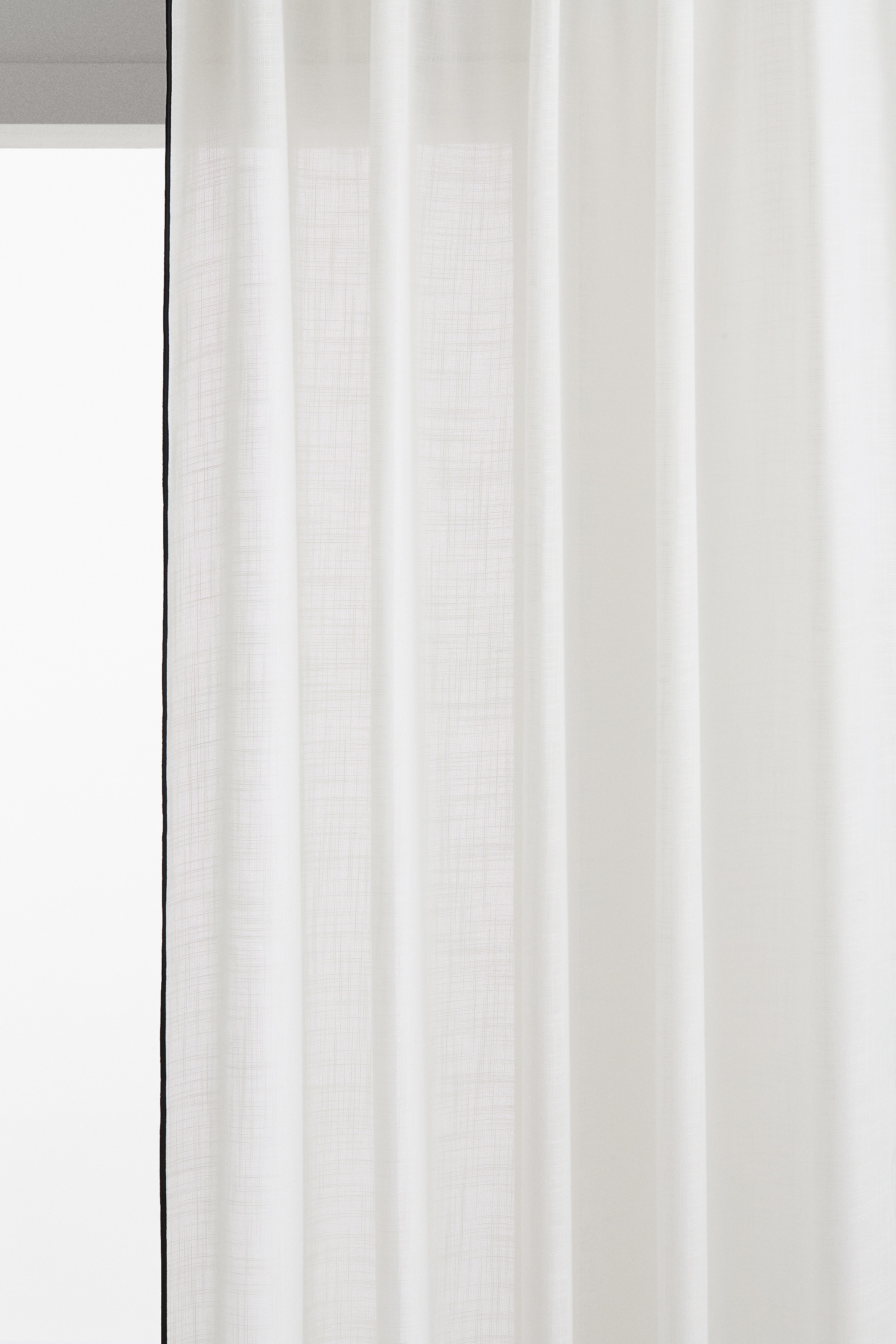 Pack de 2 cortinas en tejido flameado - Blanco natural