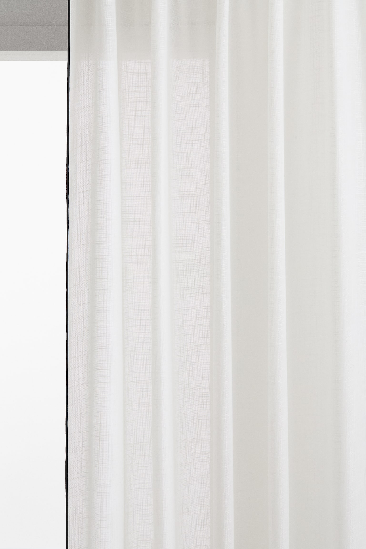 2-pack slub-weave curtains - Natural white - 1