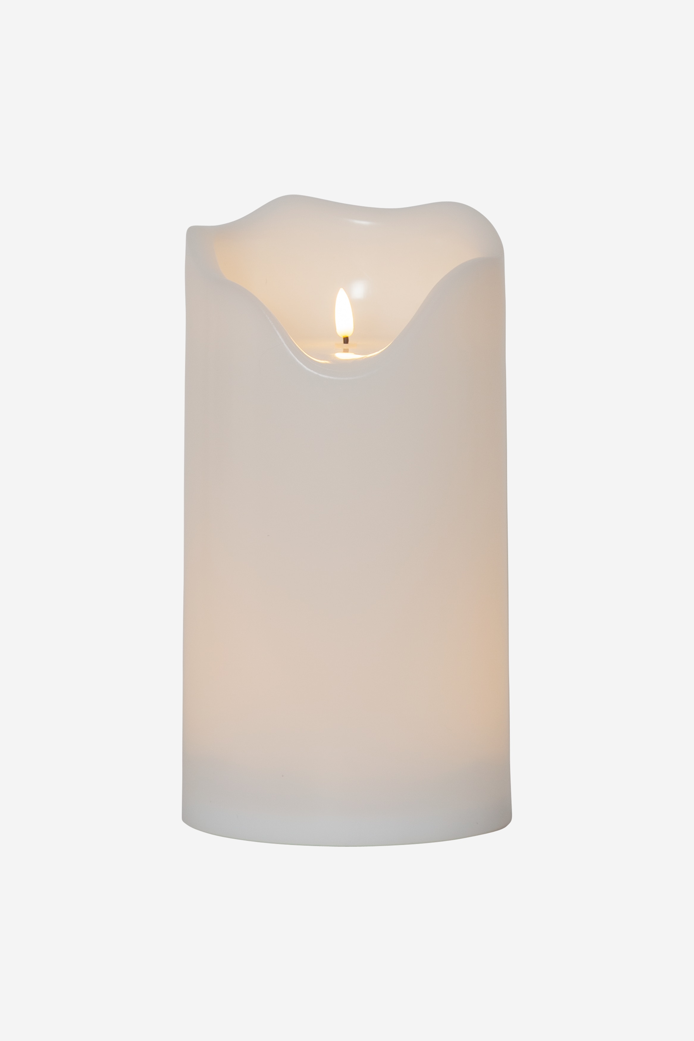 Star Trading - Ledblockljus Flamme Grand 30cm - Vit