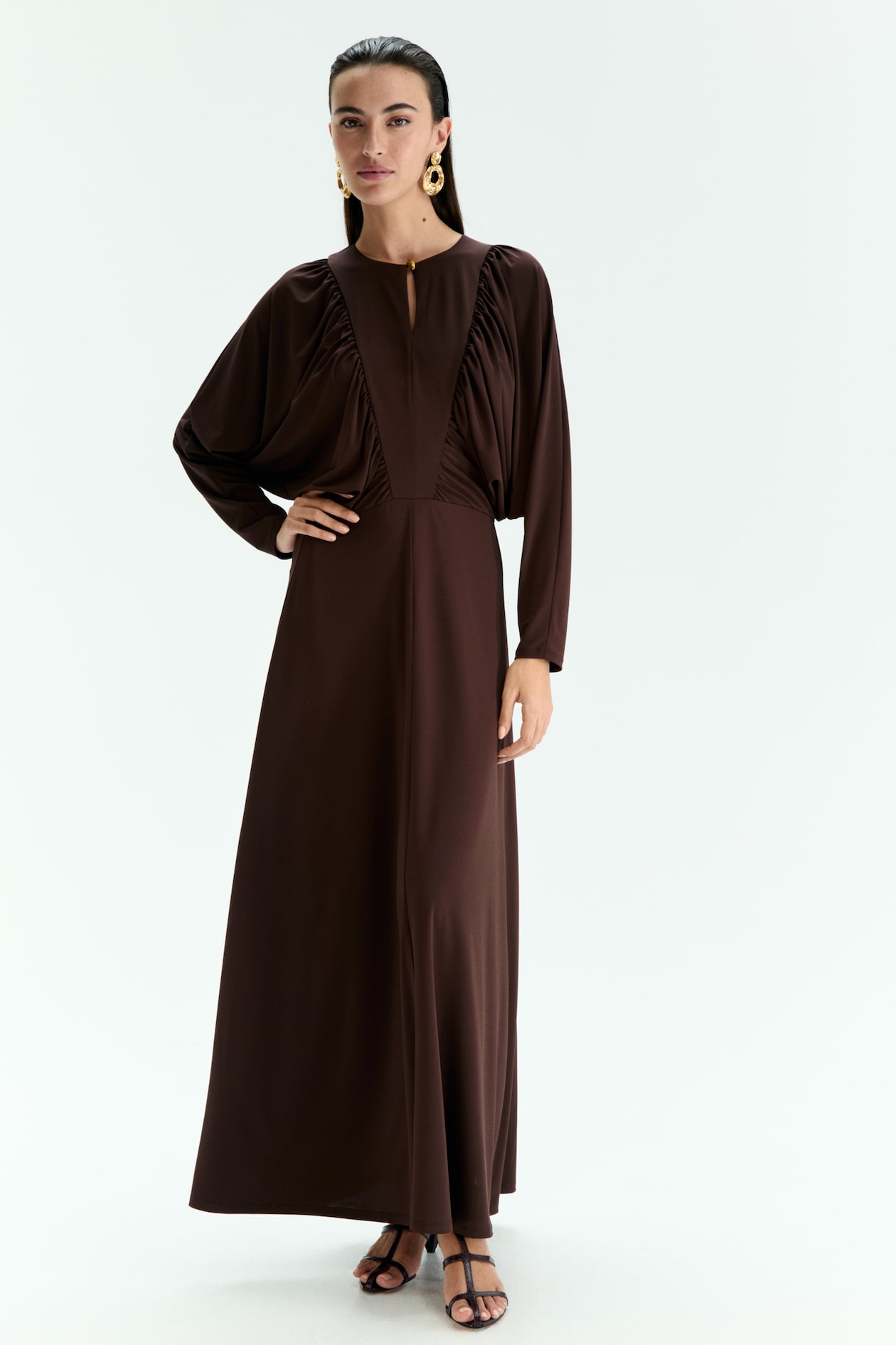 Gathered Jersey Dress
