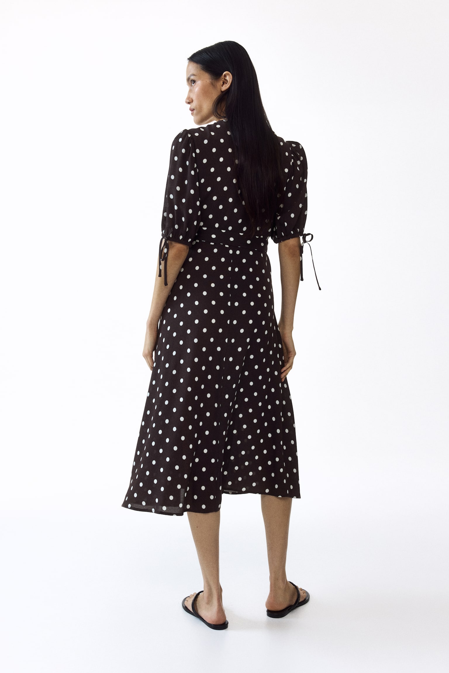 MAMA Puff-sleeved wrap dress - 6