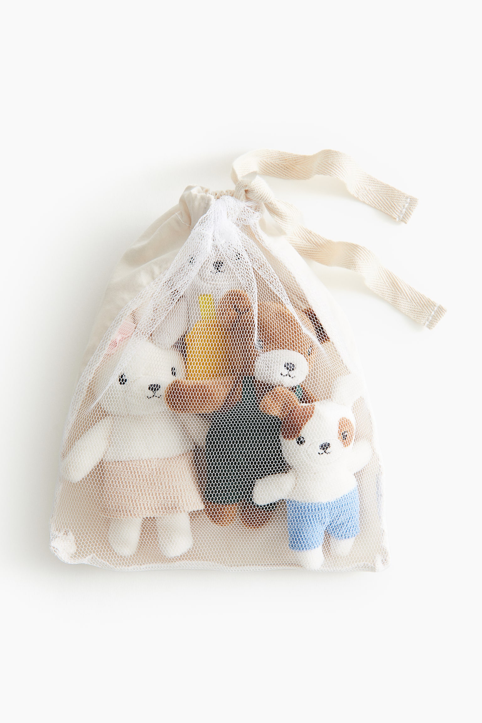 4-piece soft toy set - White/Animals - 4