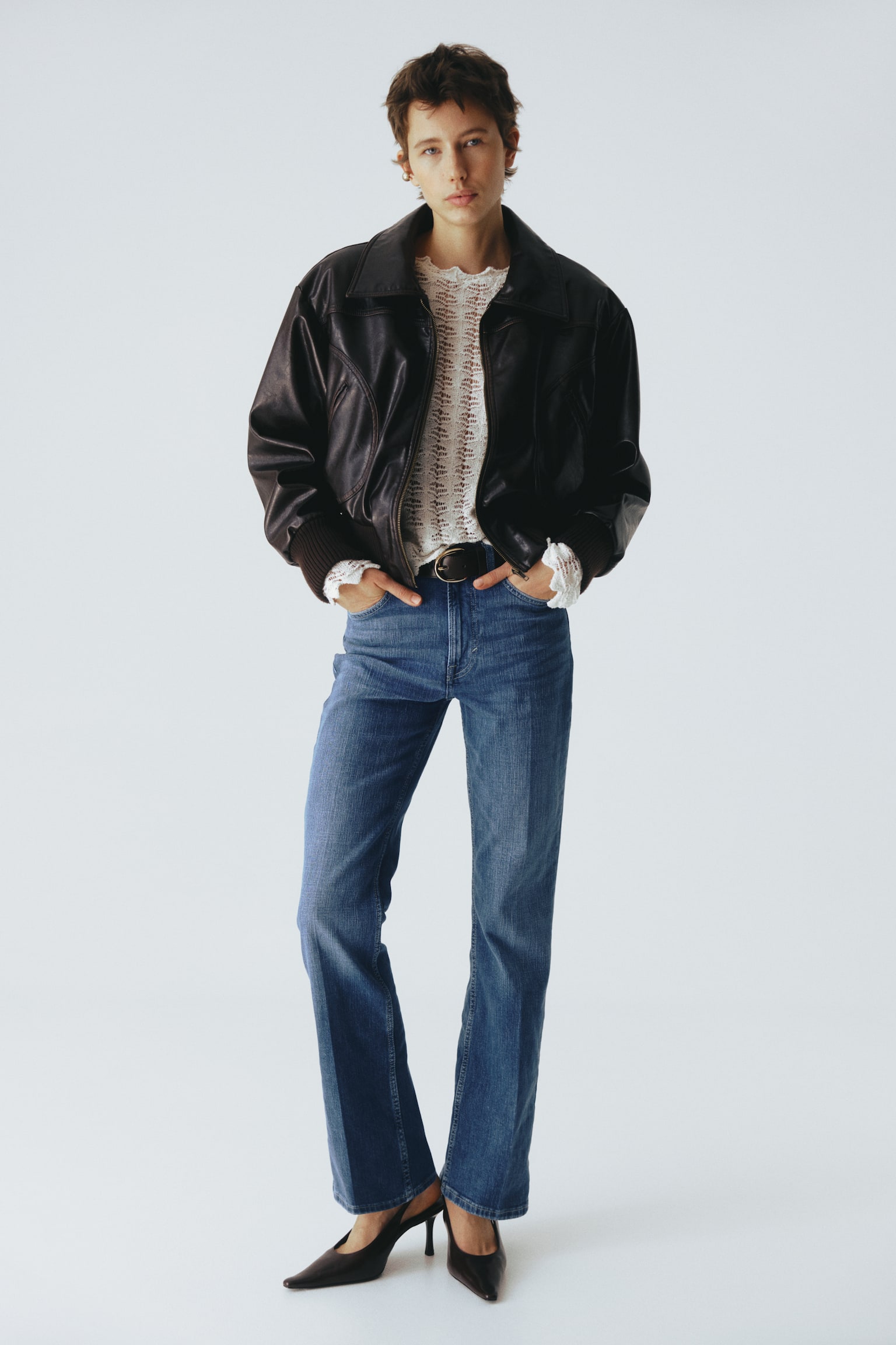 Bootcut High Jeans - כחול ג'ינס/חום כהה/כחול ג'ינס כהה - 1