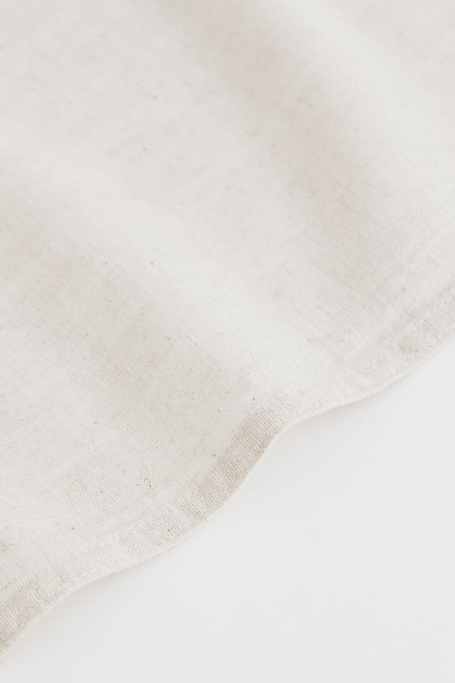 1-pack wide linen-blend curtain length - Jasnobeżowy/Biały/Jasny szarobeżowy/Żółty - 4
