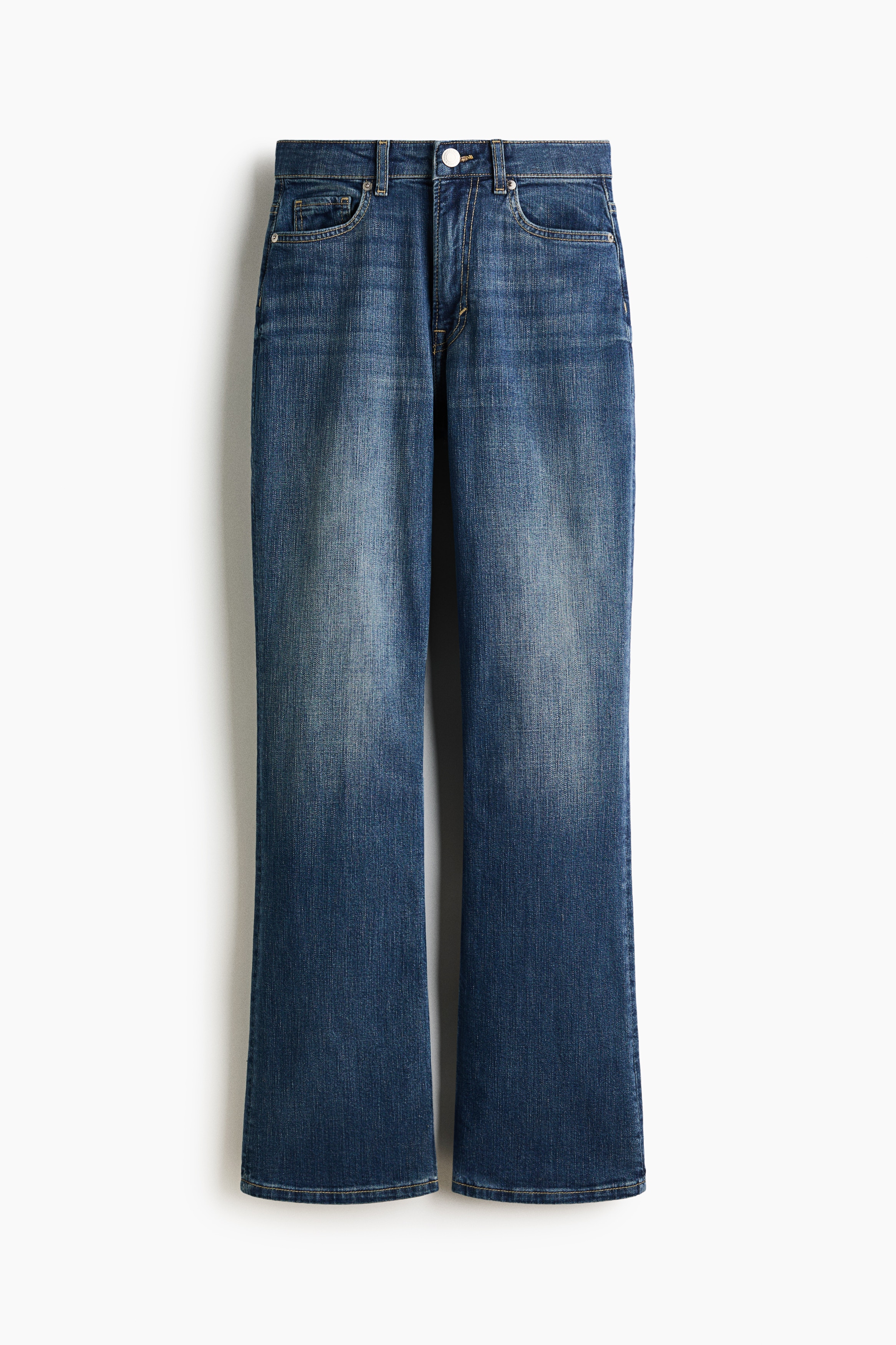 Bootcut High Jeans - Mørk denimblå/Mørkebrun/Denimblå