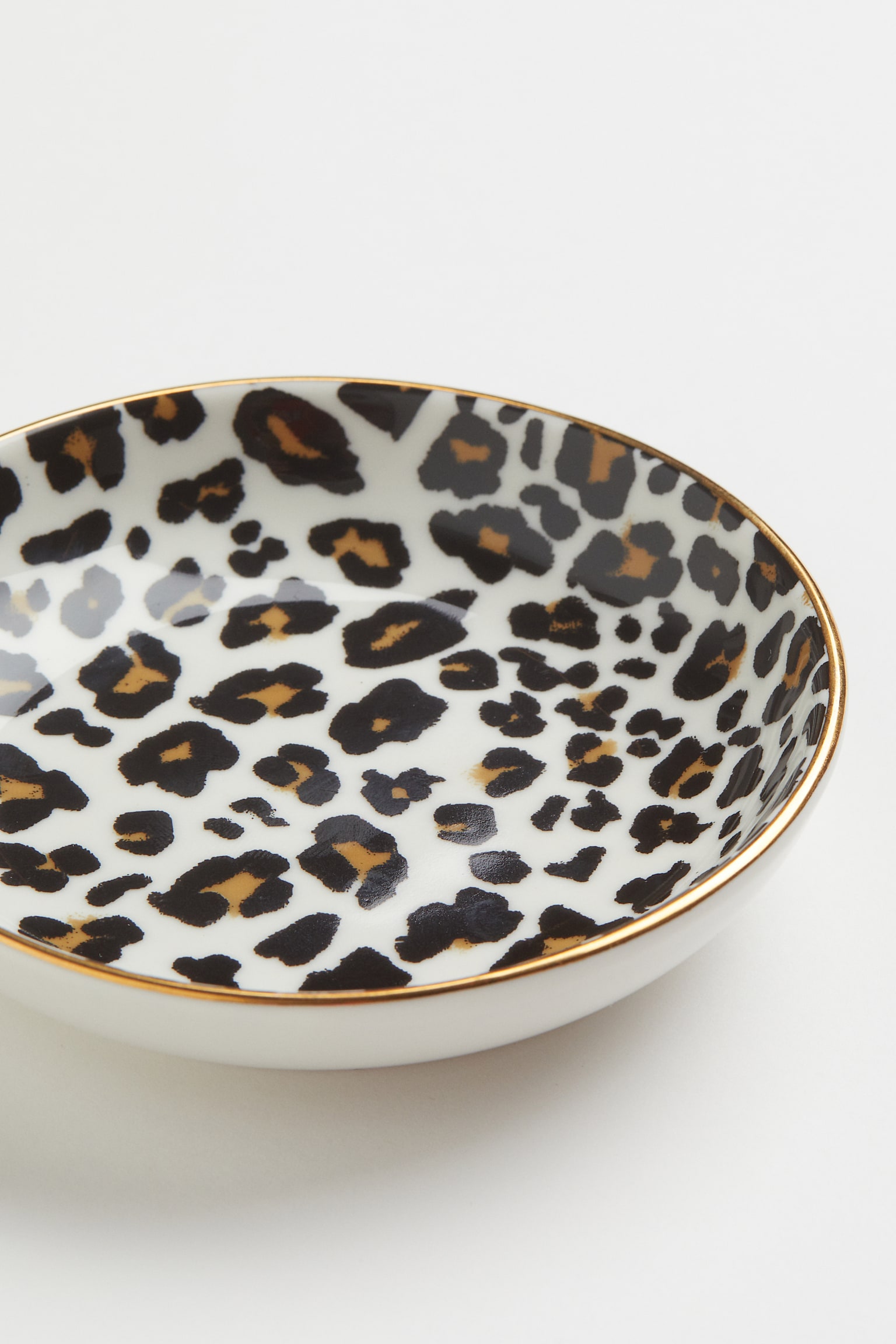 Small porcelain dish - White/Leopard print - 3