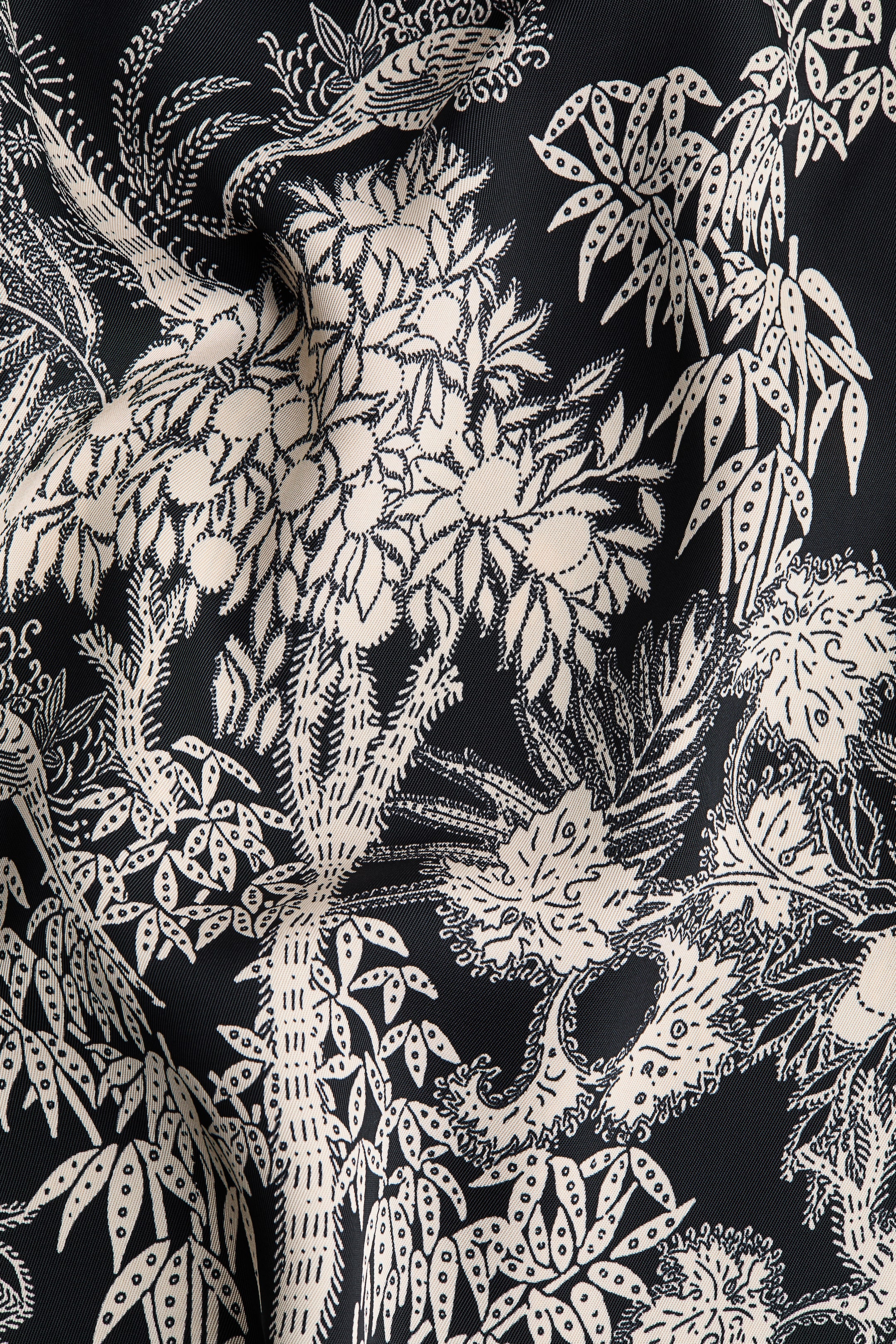 View larger image: Cowl-neck satin top - Black/Patterned - Ladies | H&M SG 6