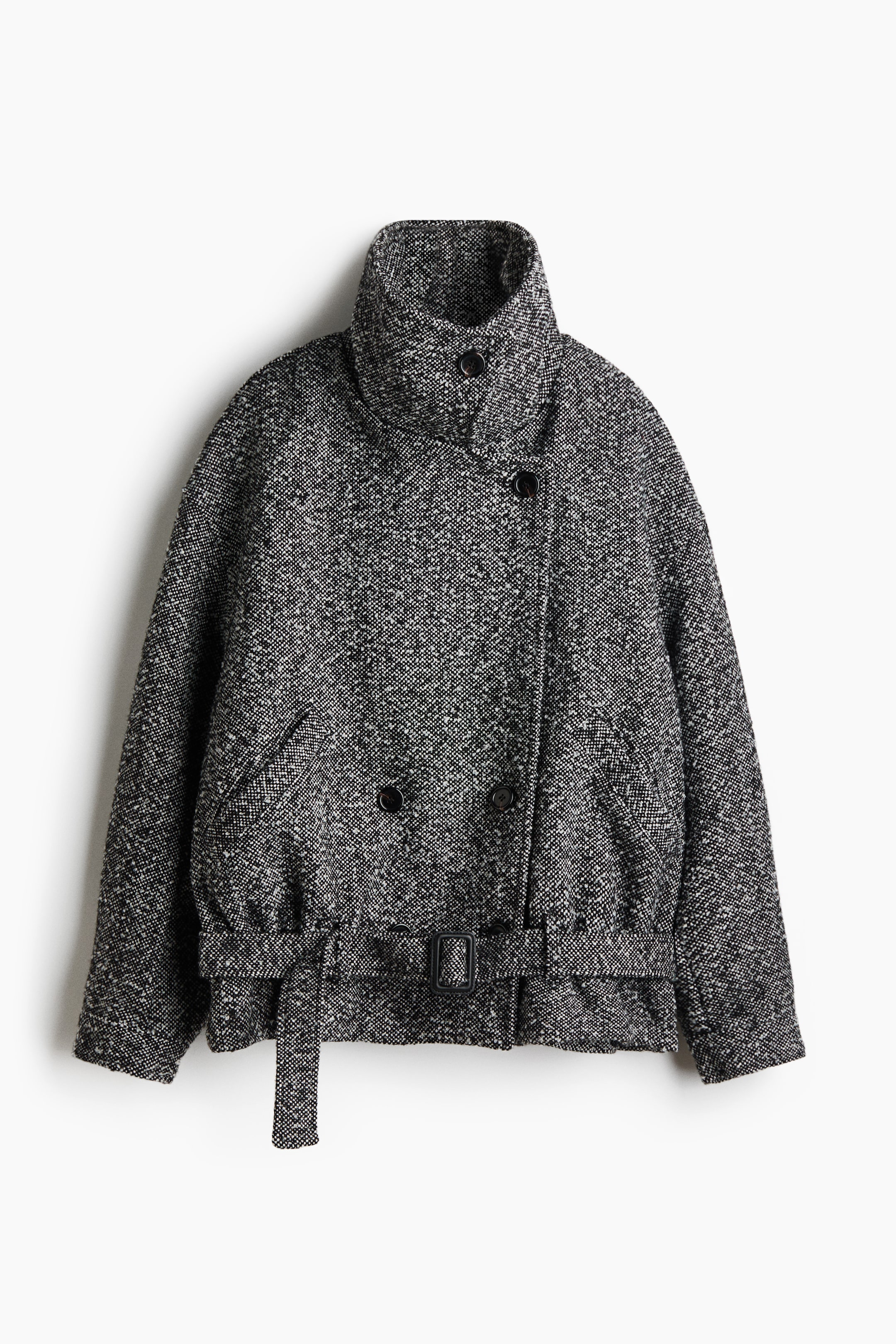 Double-Breasted Wool-Blend Jacket