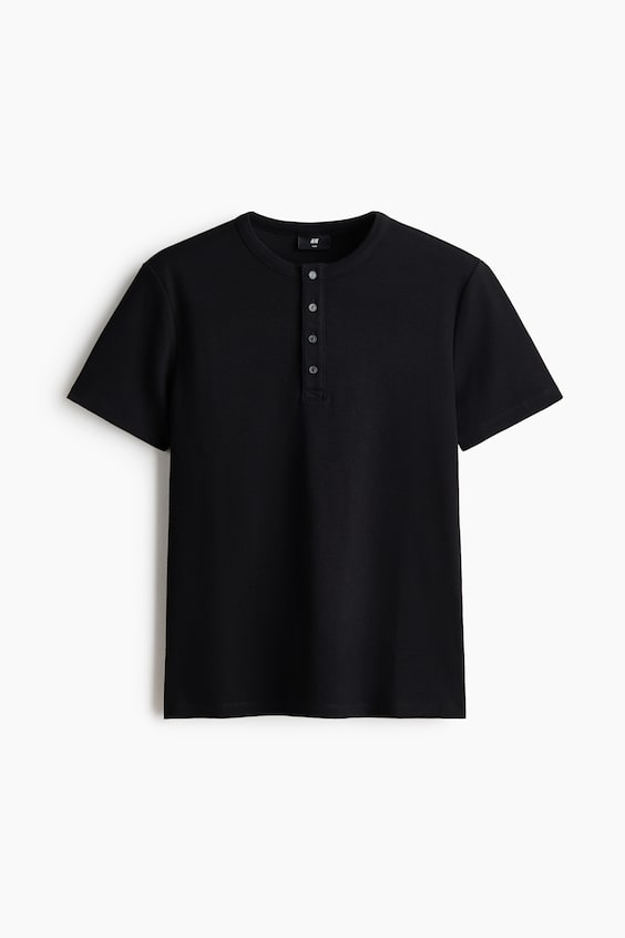 Мужские рубашки H&M Slim-Fit Henley Shirt