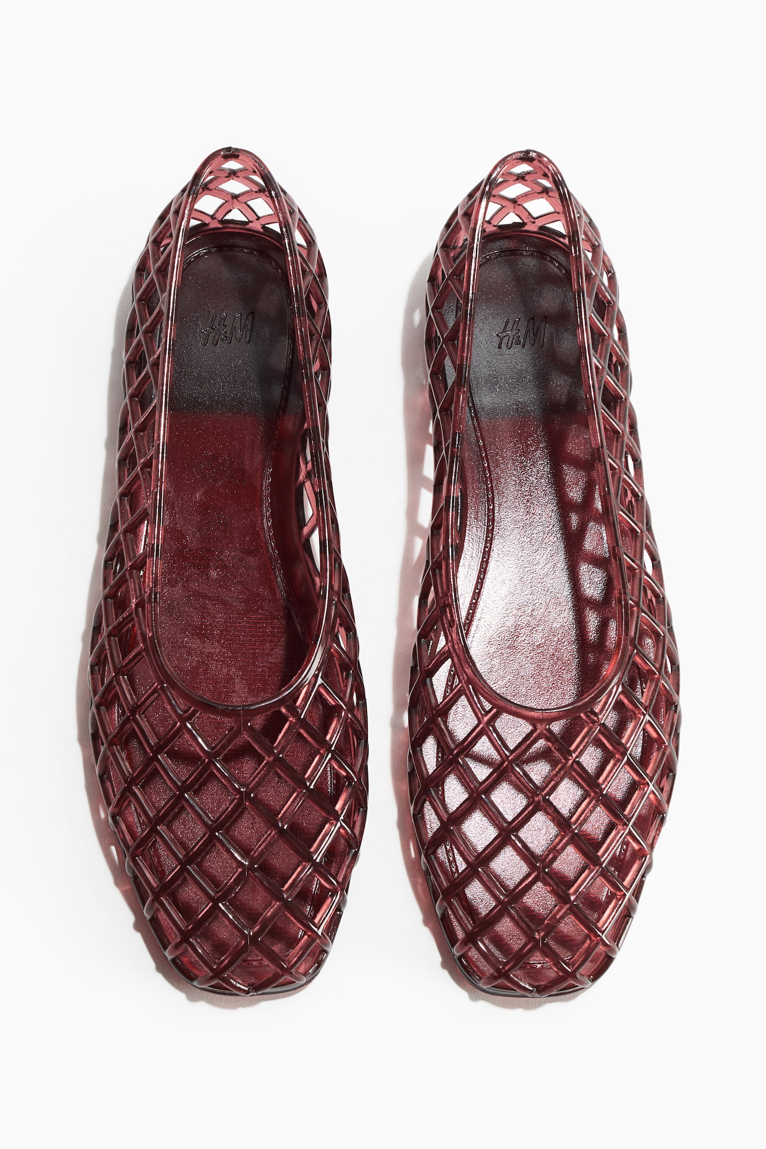 Jelly ballet flats - Dark red/Apricot/Light turquoise - 4