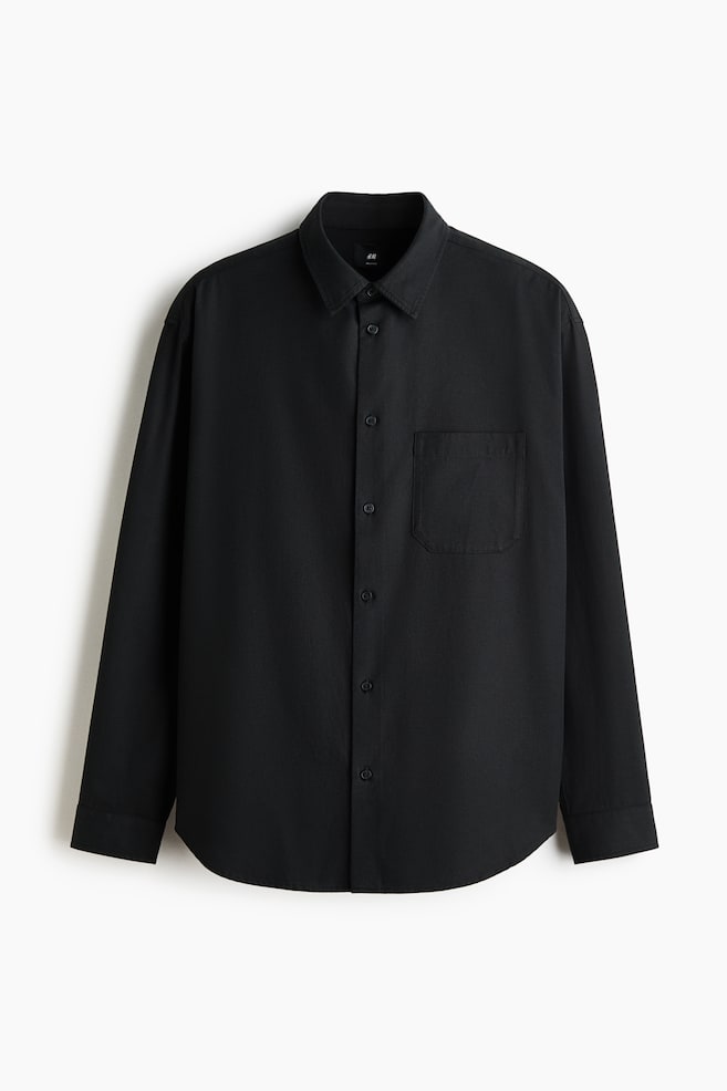 Relaxed-Fit Shirt - Black - 1