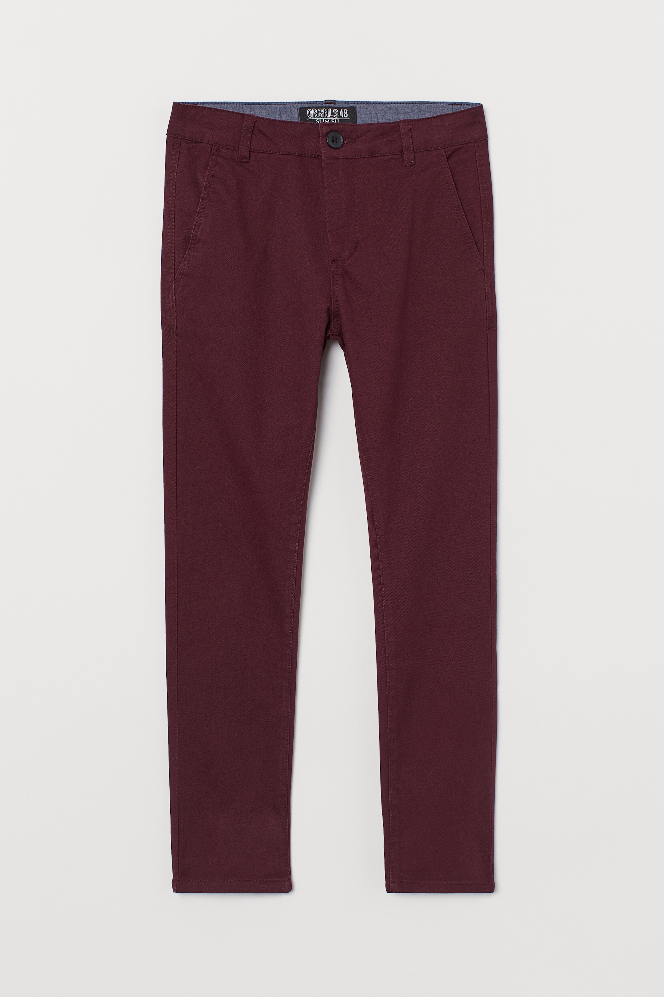 View larger image: Slim Fit Chinos - Dark red - Kids | H&M HK 1