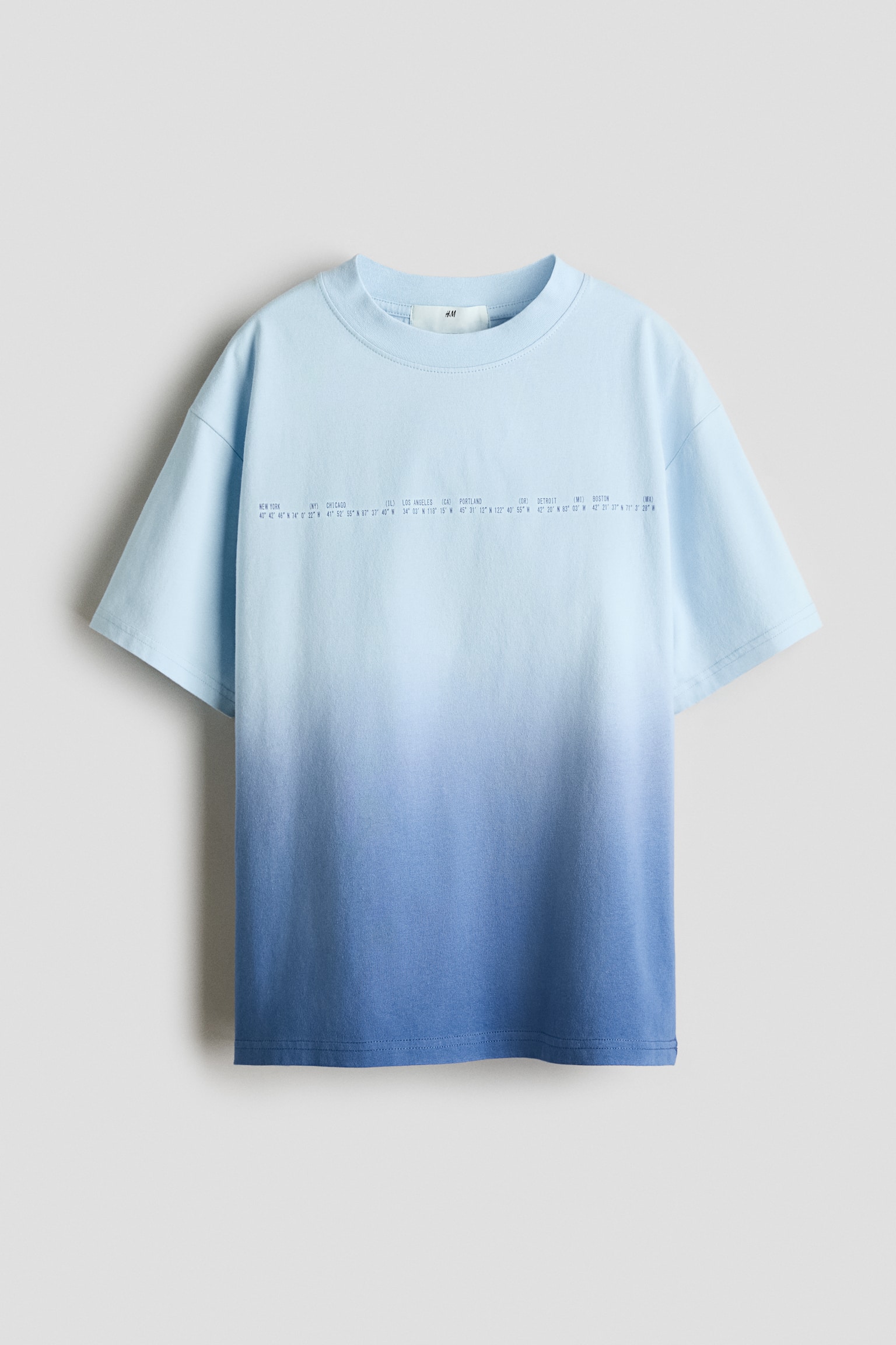 T-shirt com estampado - Azul claro/Azul/Azul escuro/98 - 1