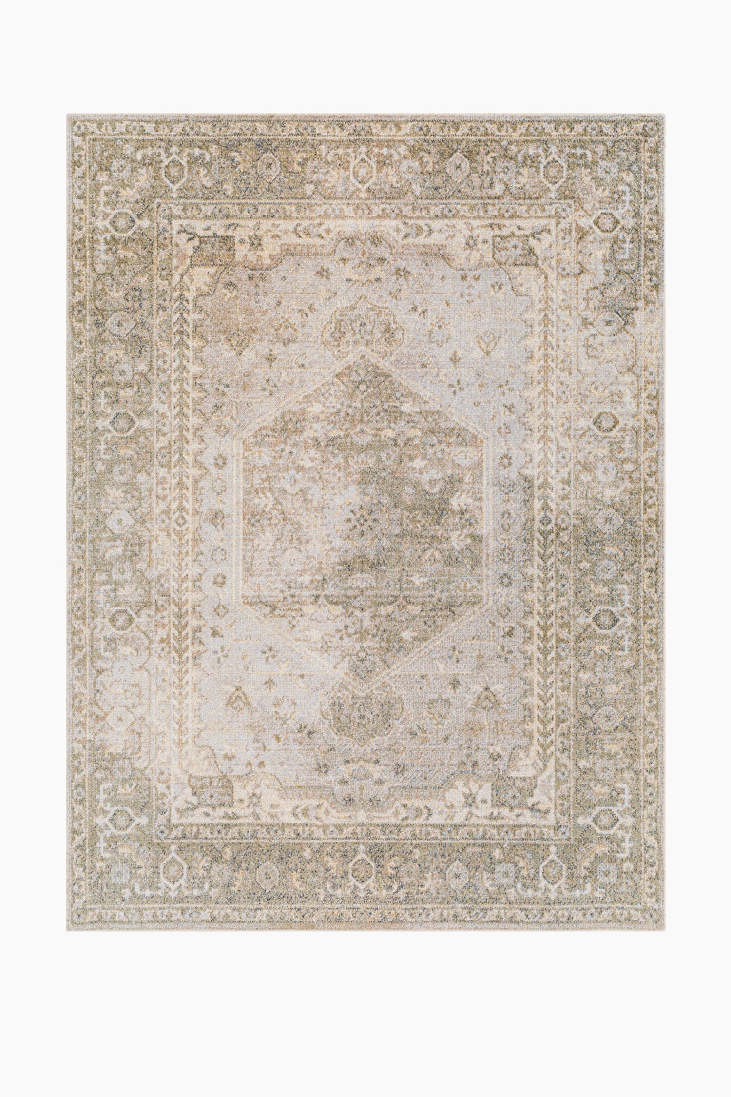 Lillian Washable Traditional Vintage Boho Rug - Brown