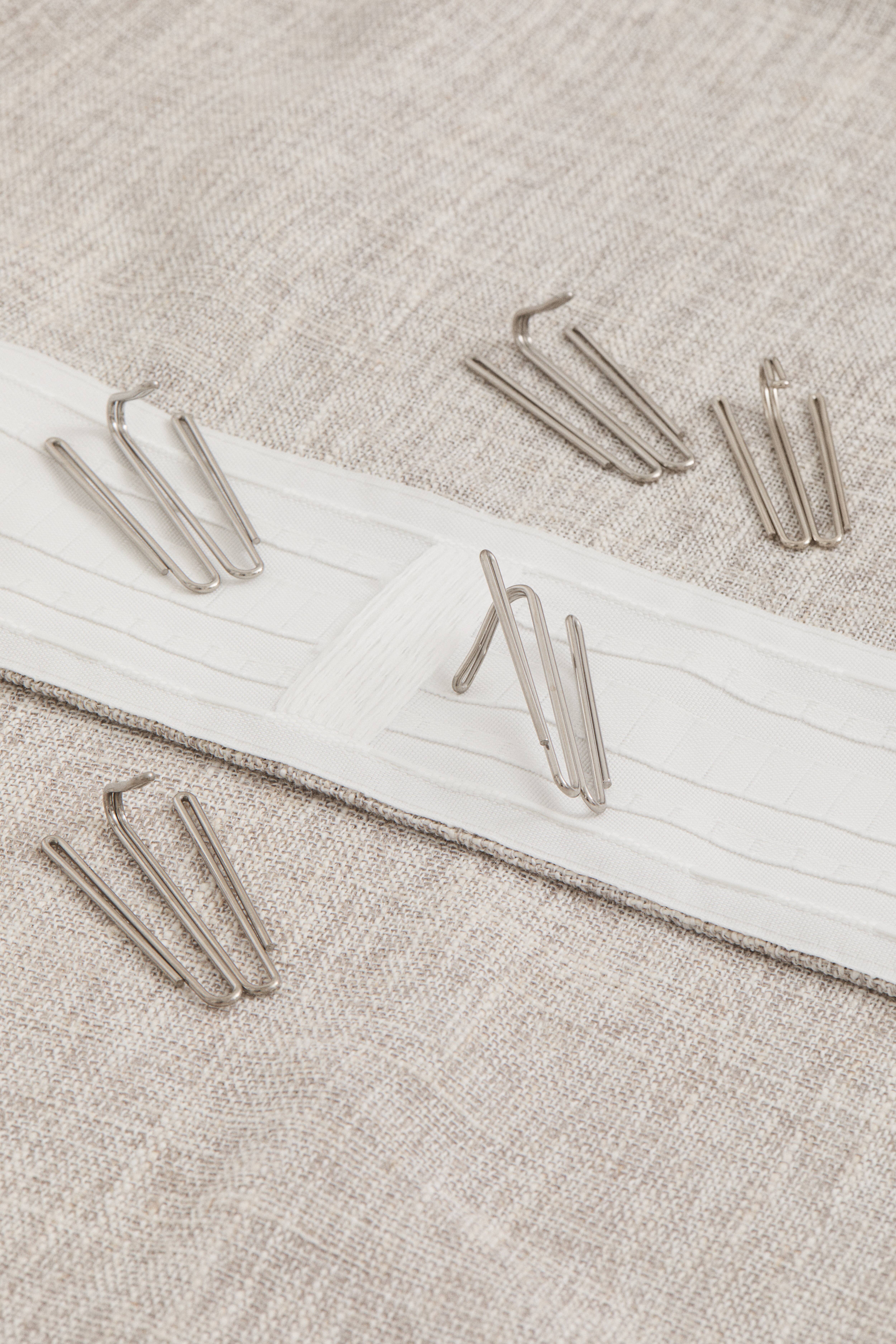 Lot de 2 rideaux en tissu flammé