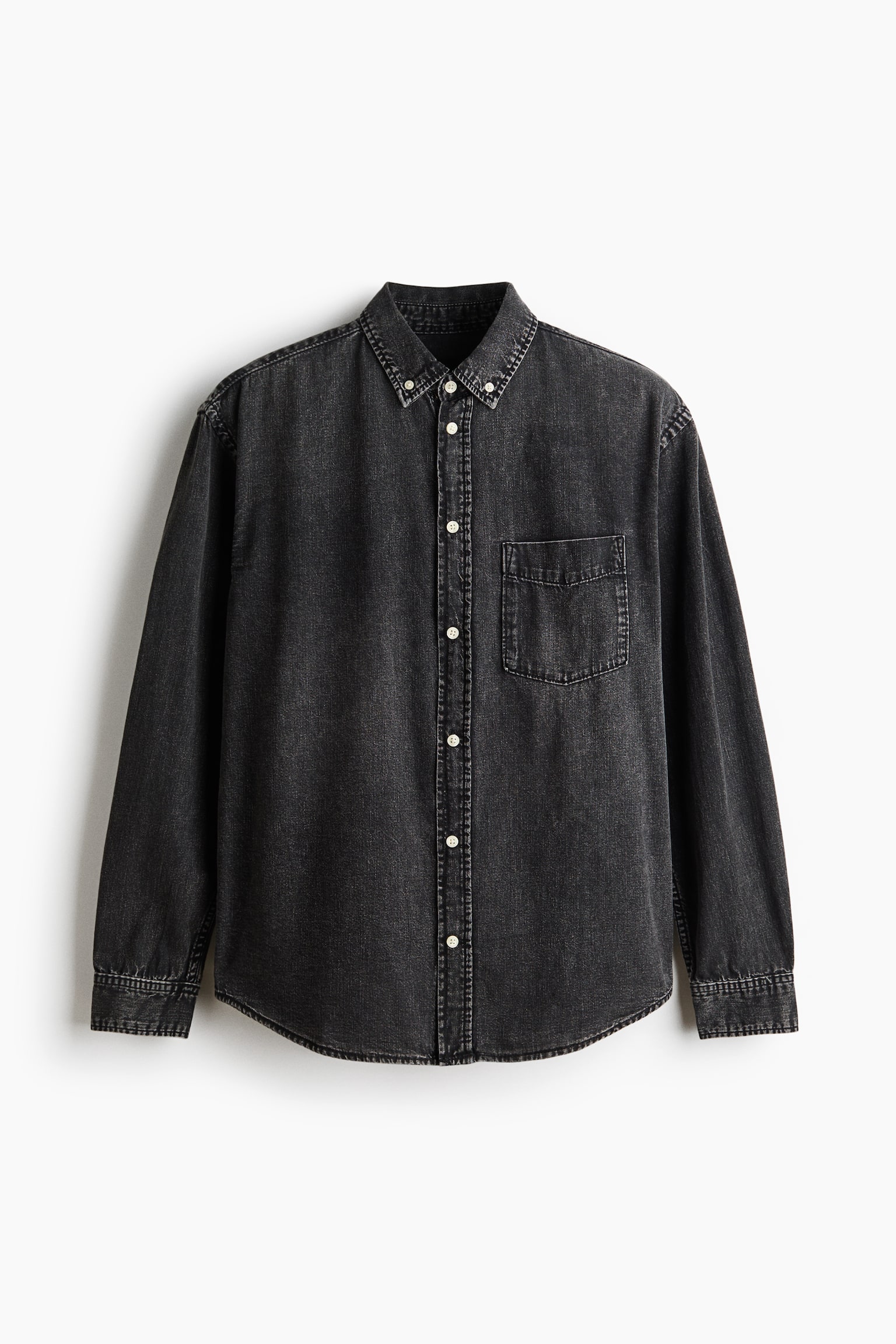 Regular Fit Denim shirt - Denim black/Dark denim blue - 1