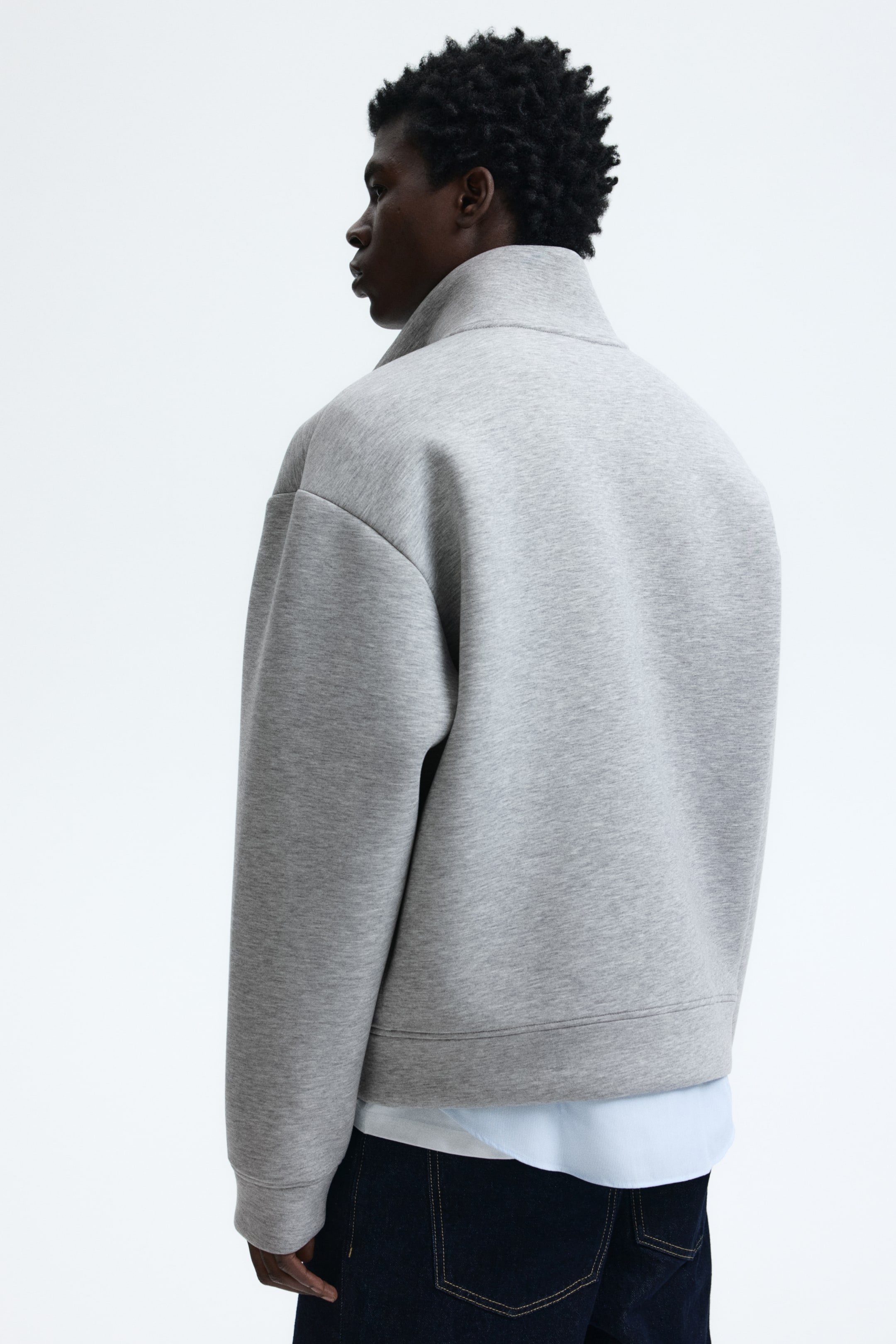 Преглед на по-голямо изображение: Спортно горнище Loose Fit - Сив меланж - МЪЖЕ | H&M BG 3