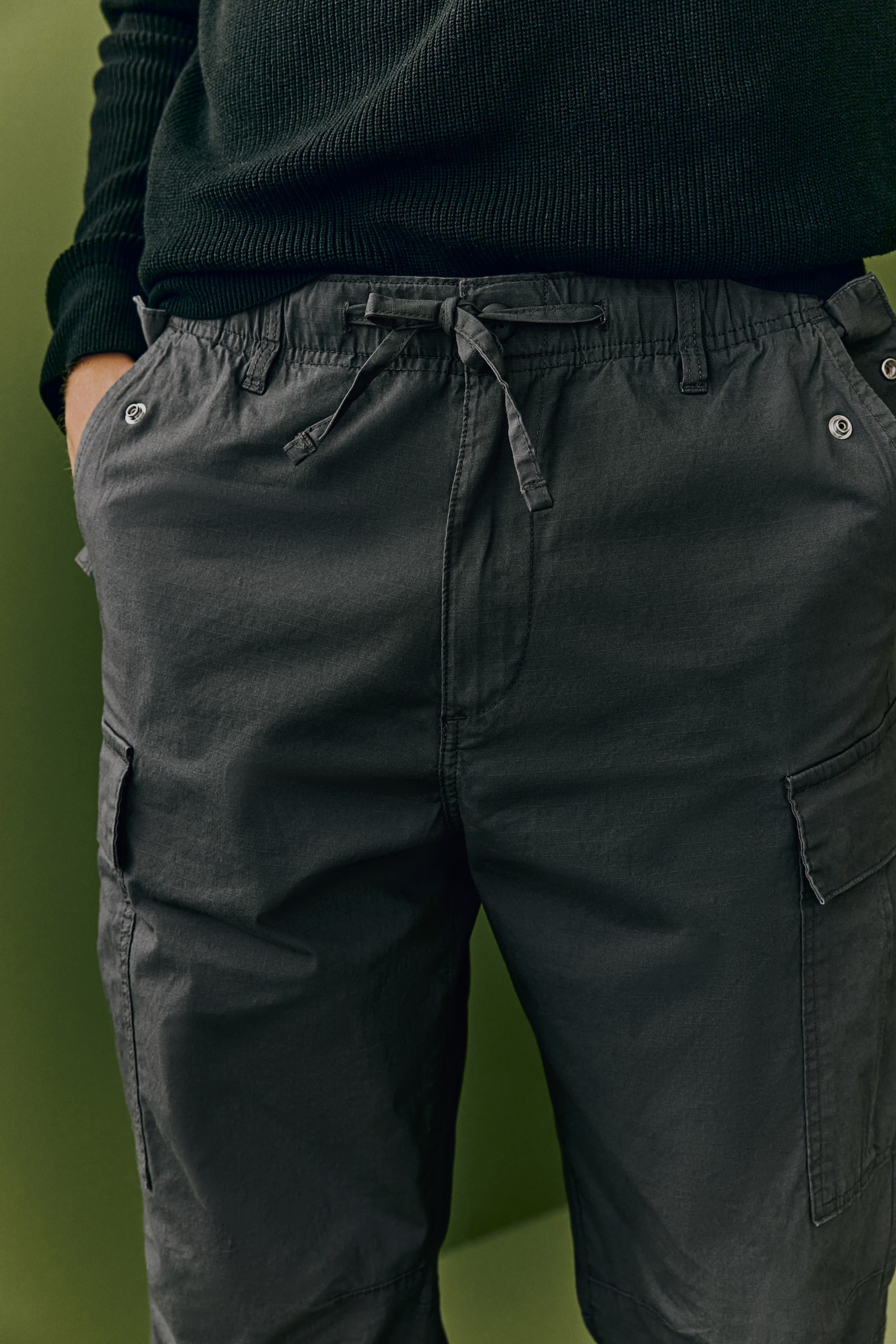 Regular Fit Ripstop cargo trousers - Dark grey/Black/Light beige/Khaki green/Khaki green/Patterned - 4