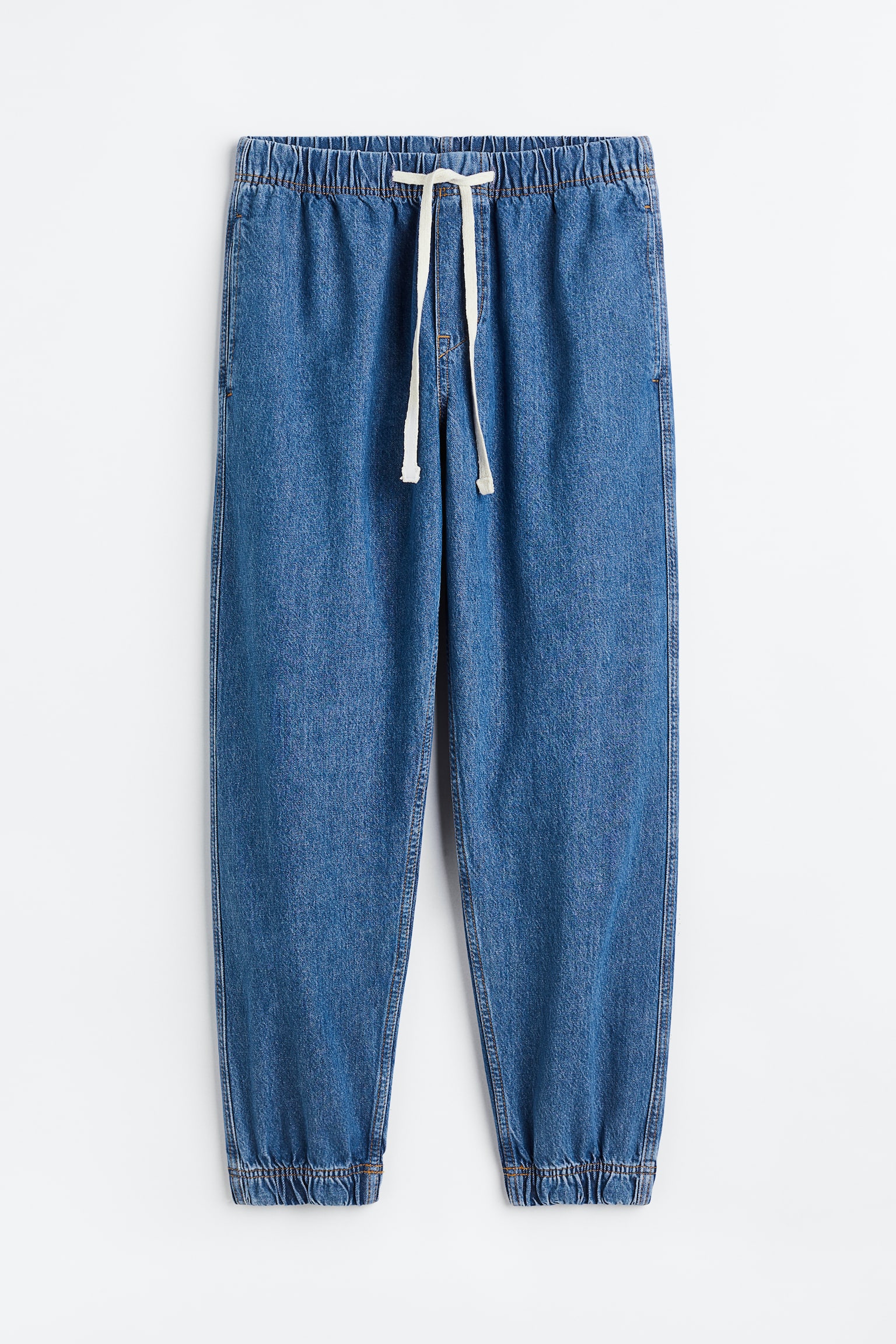 Relaxed Denim Joggers - Denim blue - 1