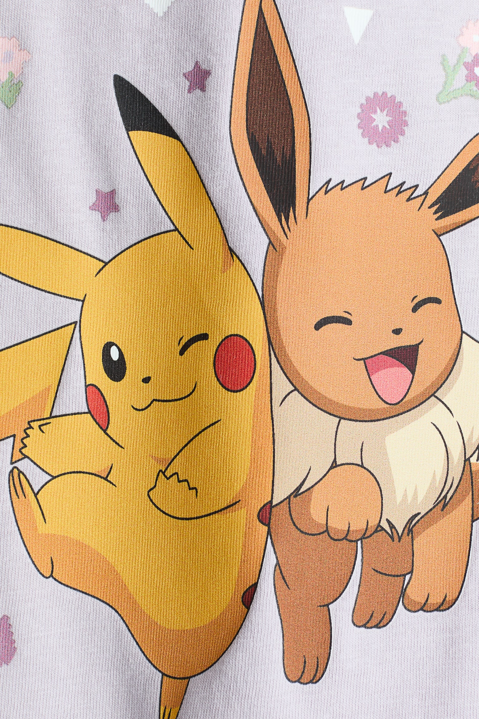 Áo thun in hình - Màu tím khói nhạt/Pokémon/Màu trắng/Pokémon - 4