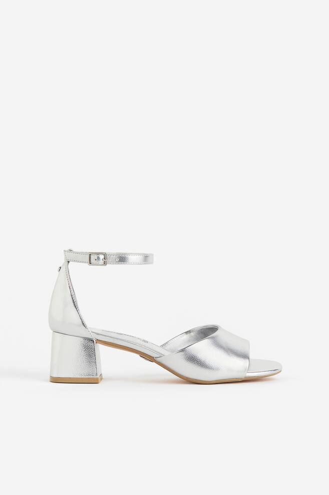 Lilly Neat Sandal Heel - Silver - 1
