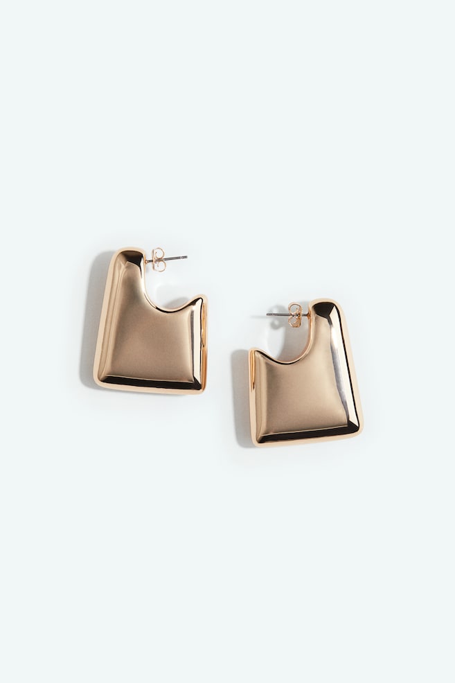 Chunky earrings - Gold-coloured - 1