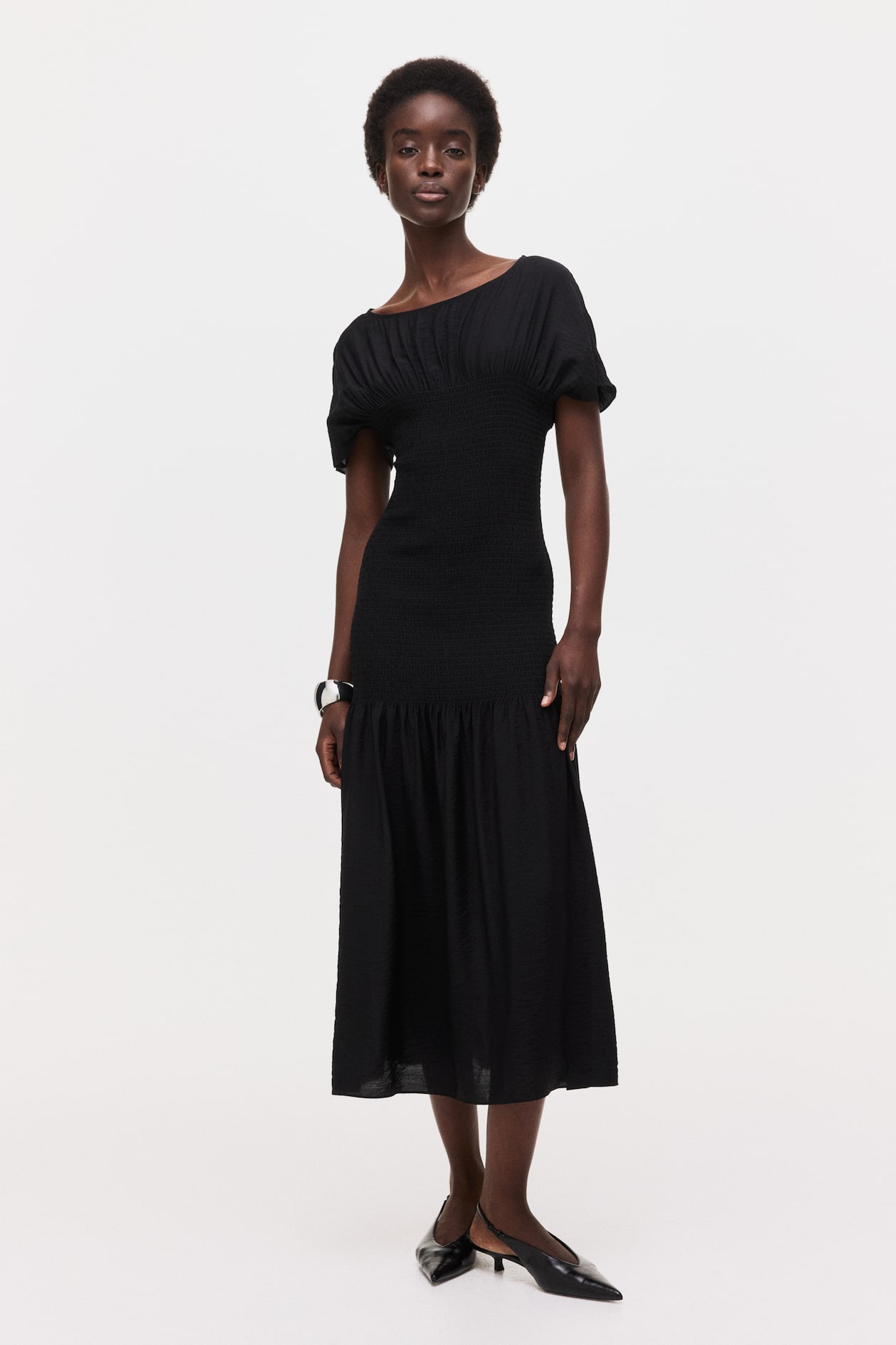 Smocked-Detail Dress - image 3