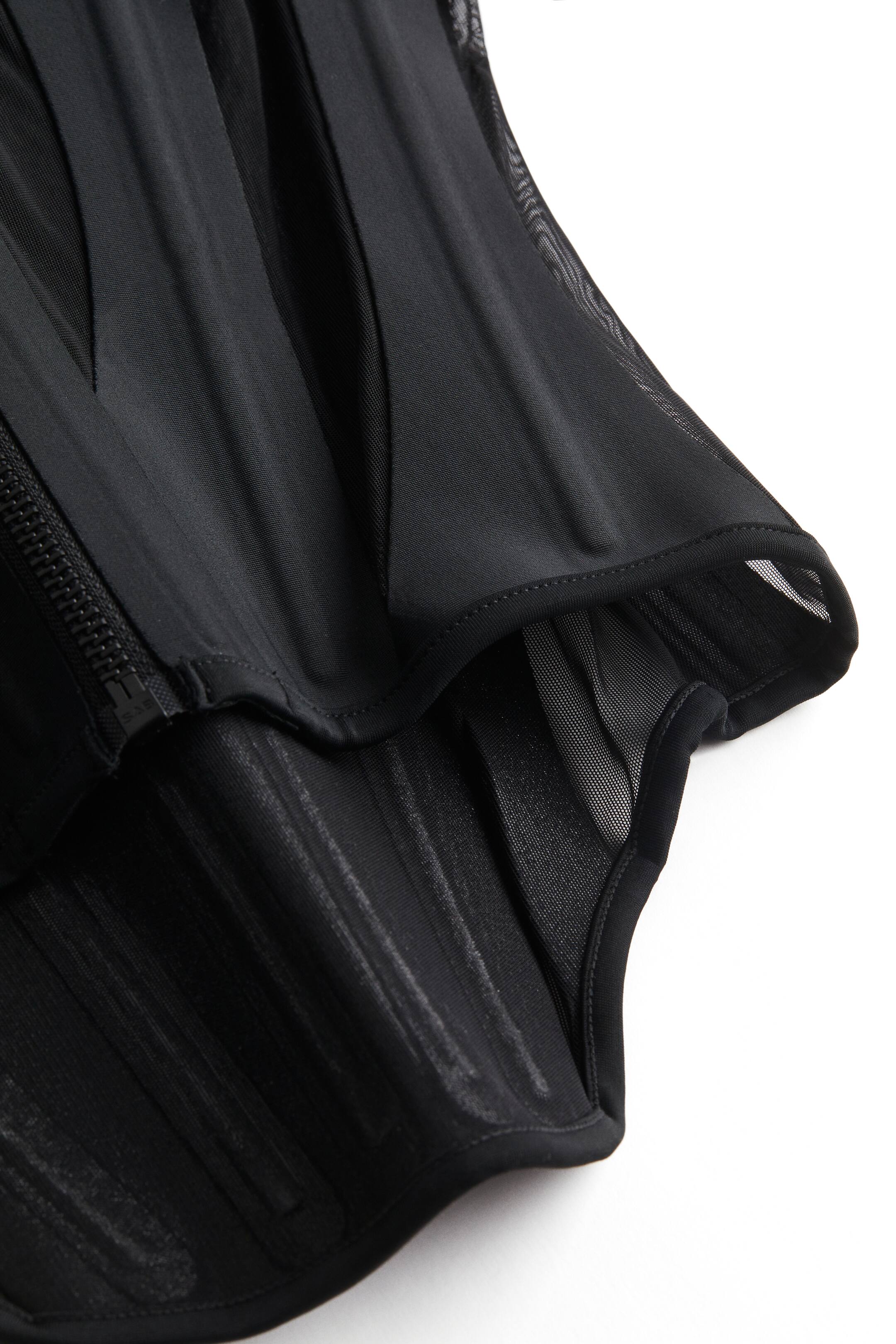 הצגת תמונה גדולה יותר: גופיית מחוך עם רשת - שחור - Ladies | H&M IL 2