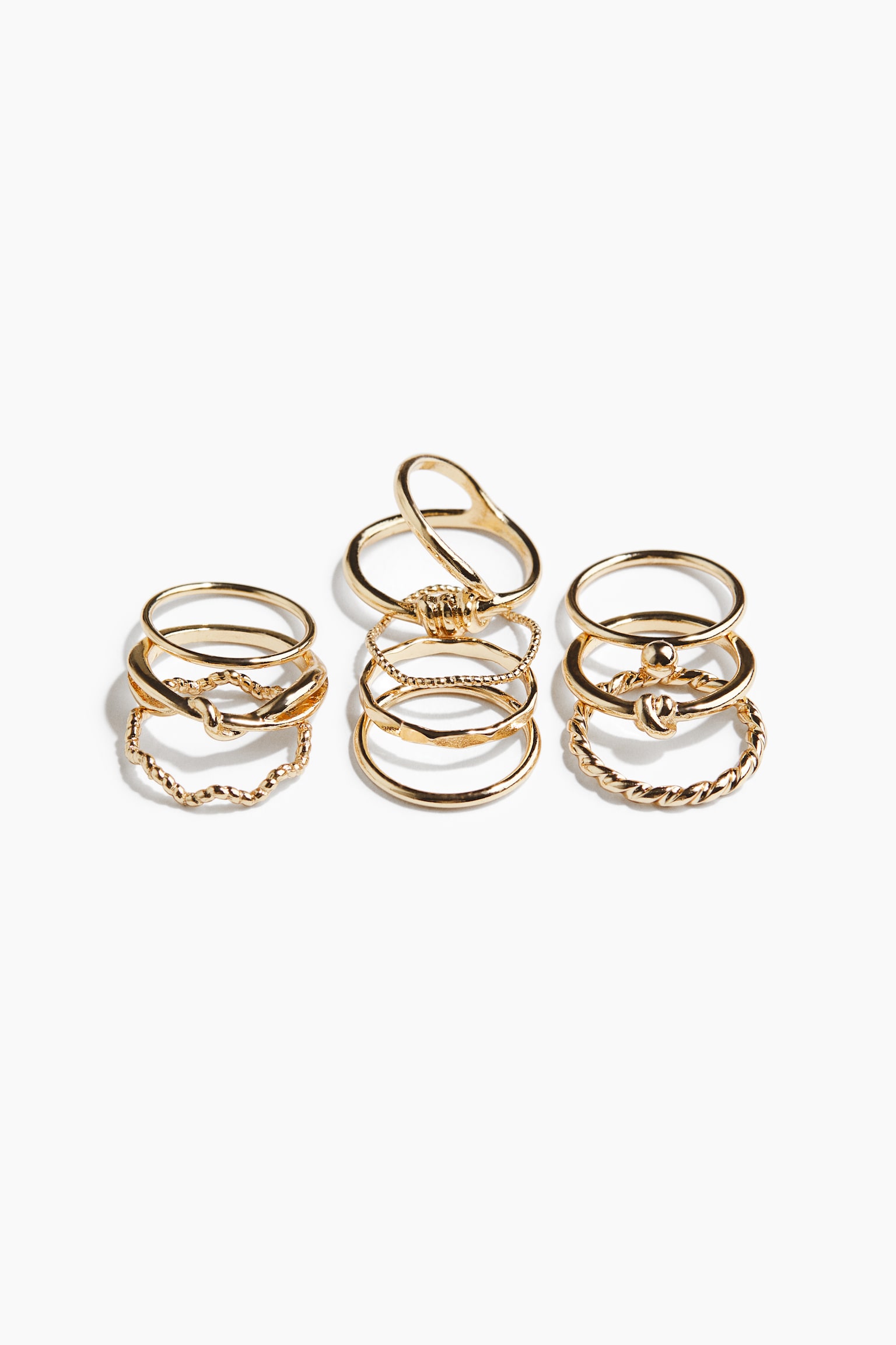 10-pack de anillos - Dorado
