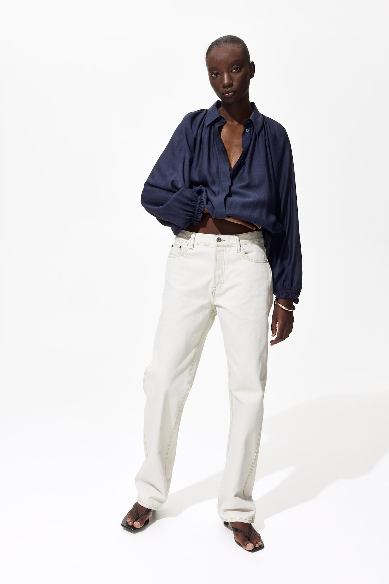 Oversized Drawstring-Detail Shirt - image 3